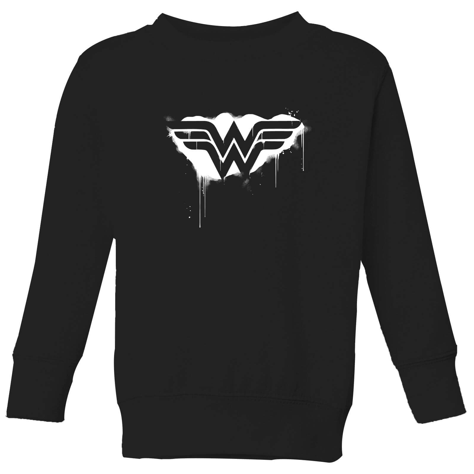 Justice League Graffiti Wonder Woman Kids Sweatshirt Black