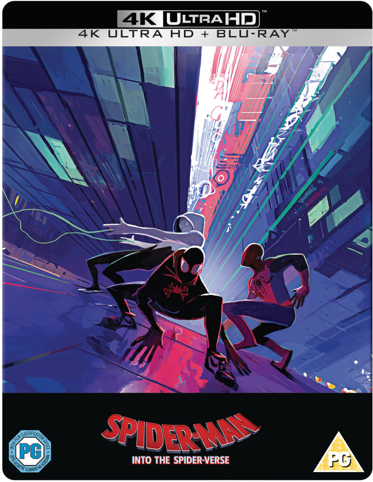 Spider Man Into The Spider Verse 4k Ultra Hd Includes 2d Blu Ray Limited Edition Steelbook Blu Ray Zavvi Us