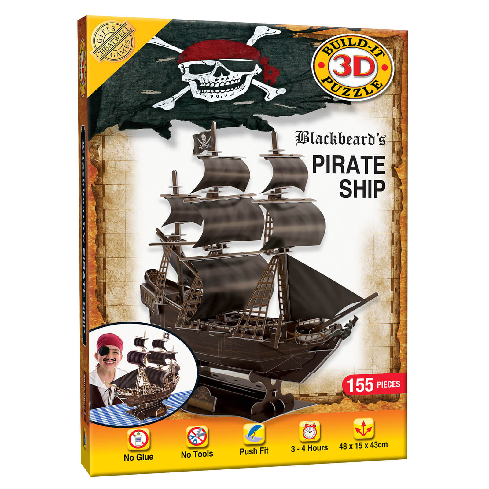 Build It 3d Pirate Ship Puzzle Toys Zavvi Us