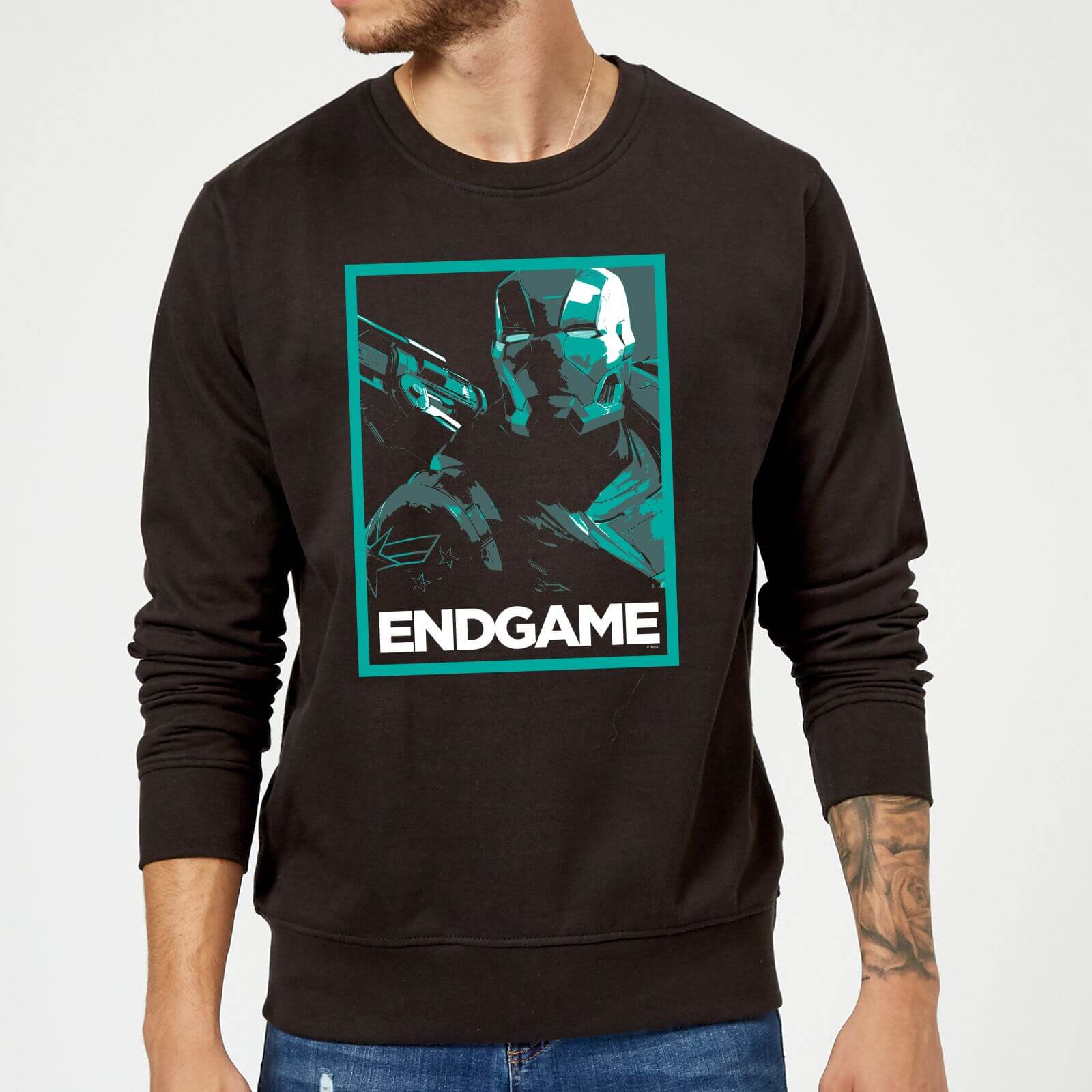 Avengers Endgame War Machine Poster Sweatshirt Black