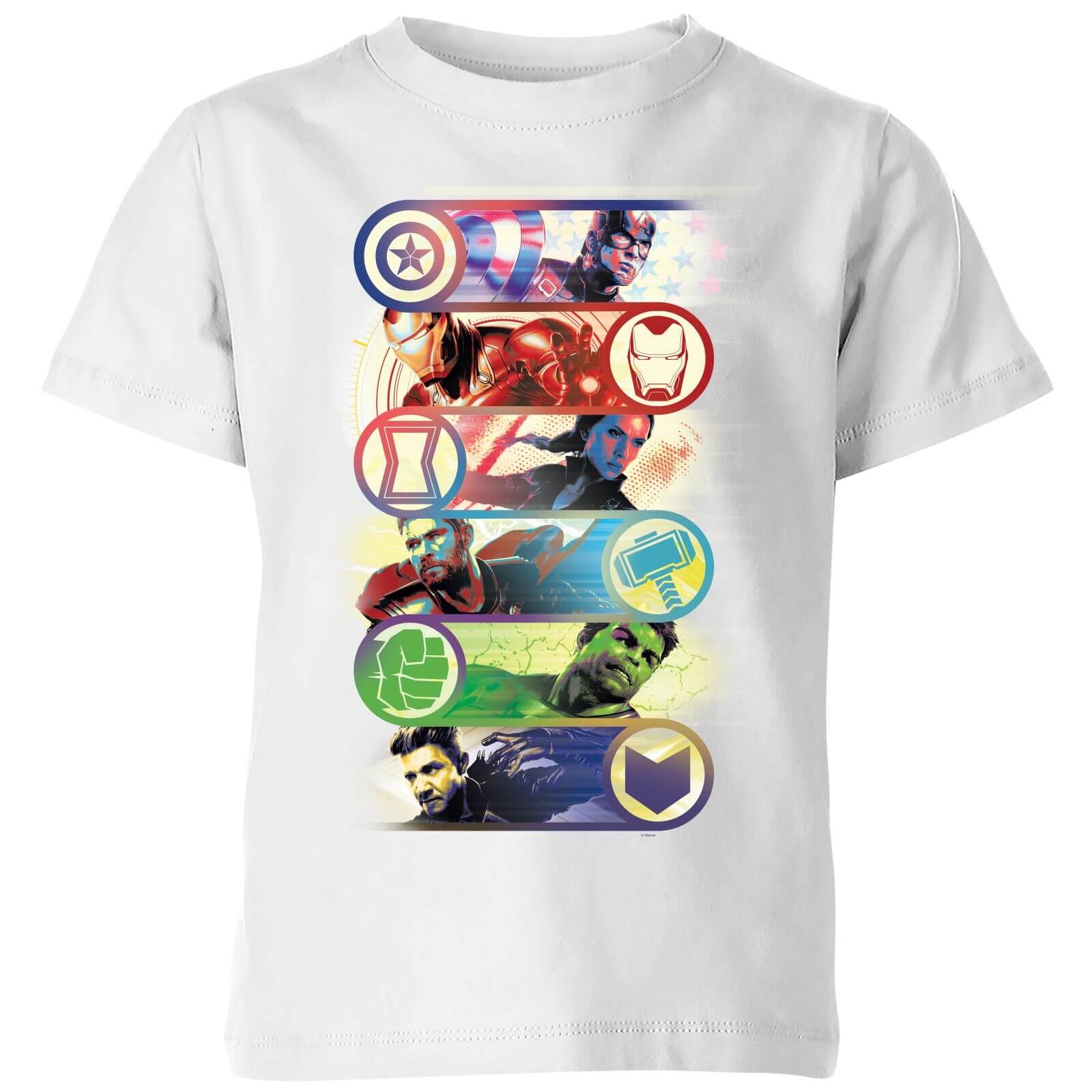 Avengers Endgame Original Heroes Kids T Shirt White Clothing Zavvi Uk
