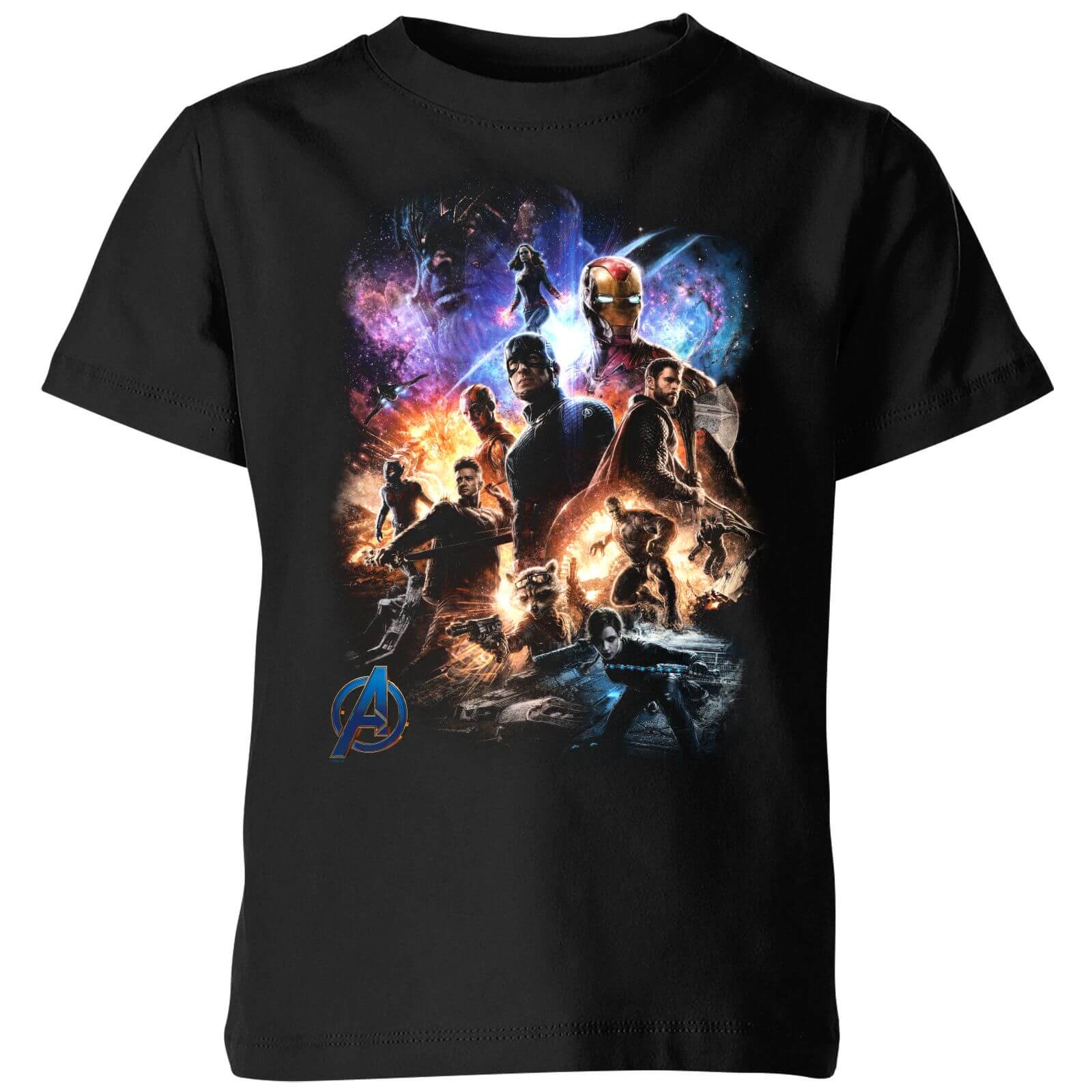 Avengers Endgame Character Montage Kids T Shirt Black Clothing Zavvi Uk