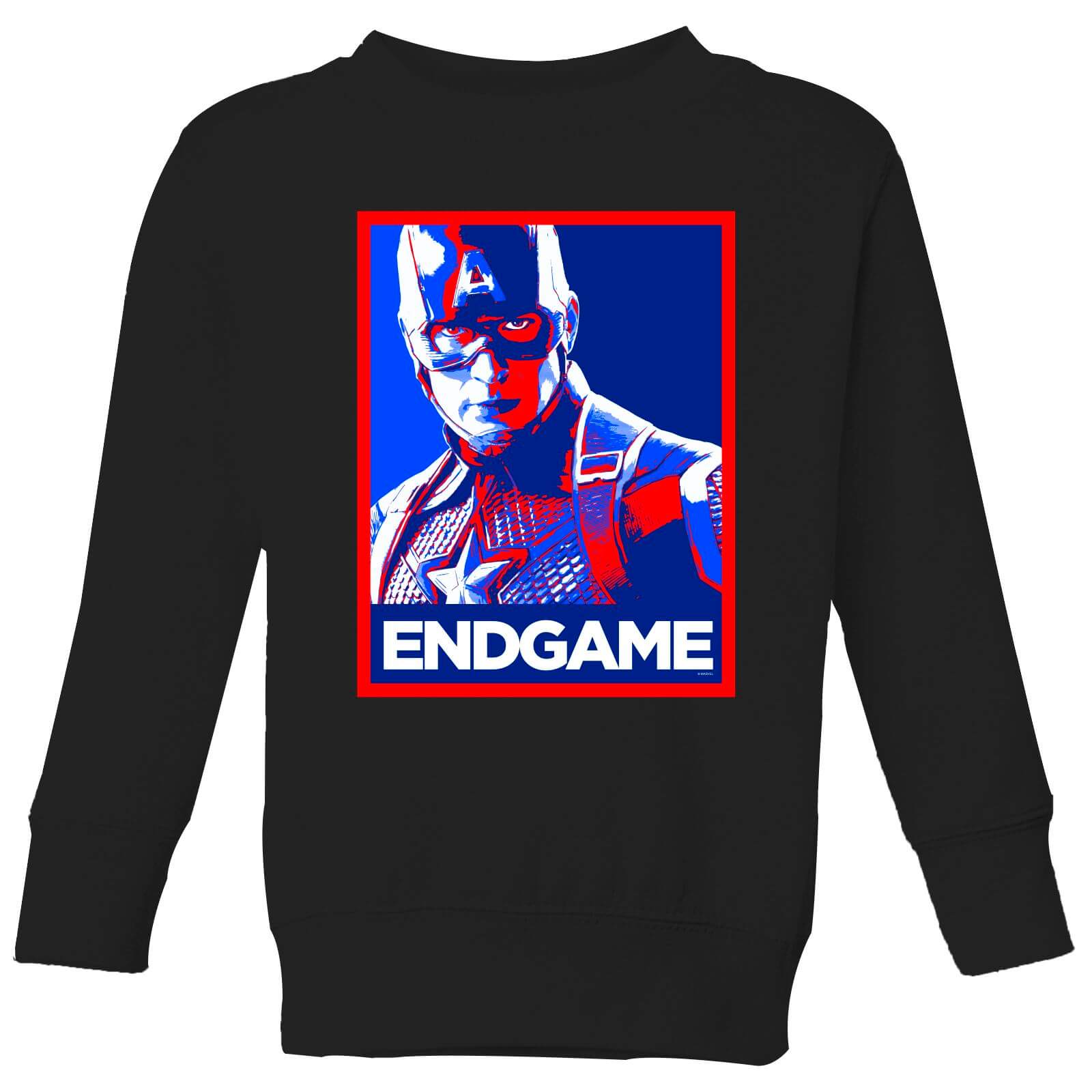 Avengers Endgame Captain America Poster Kids Sweatshirt Black My Geek Box