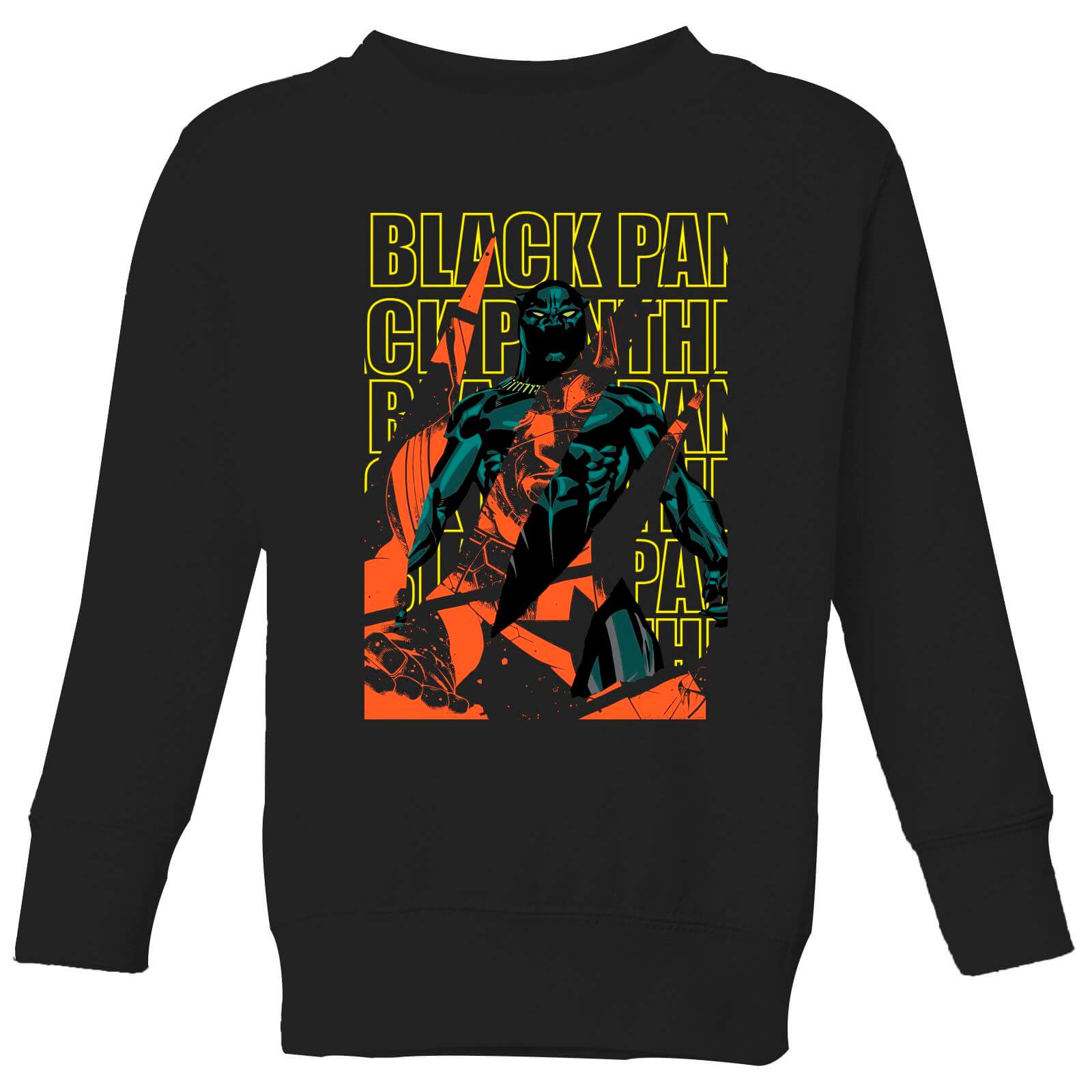 Marvel Avengers Black Panther Collage Kids Sweatshirt Black Clothing Zavvi Us