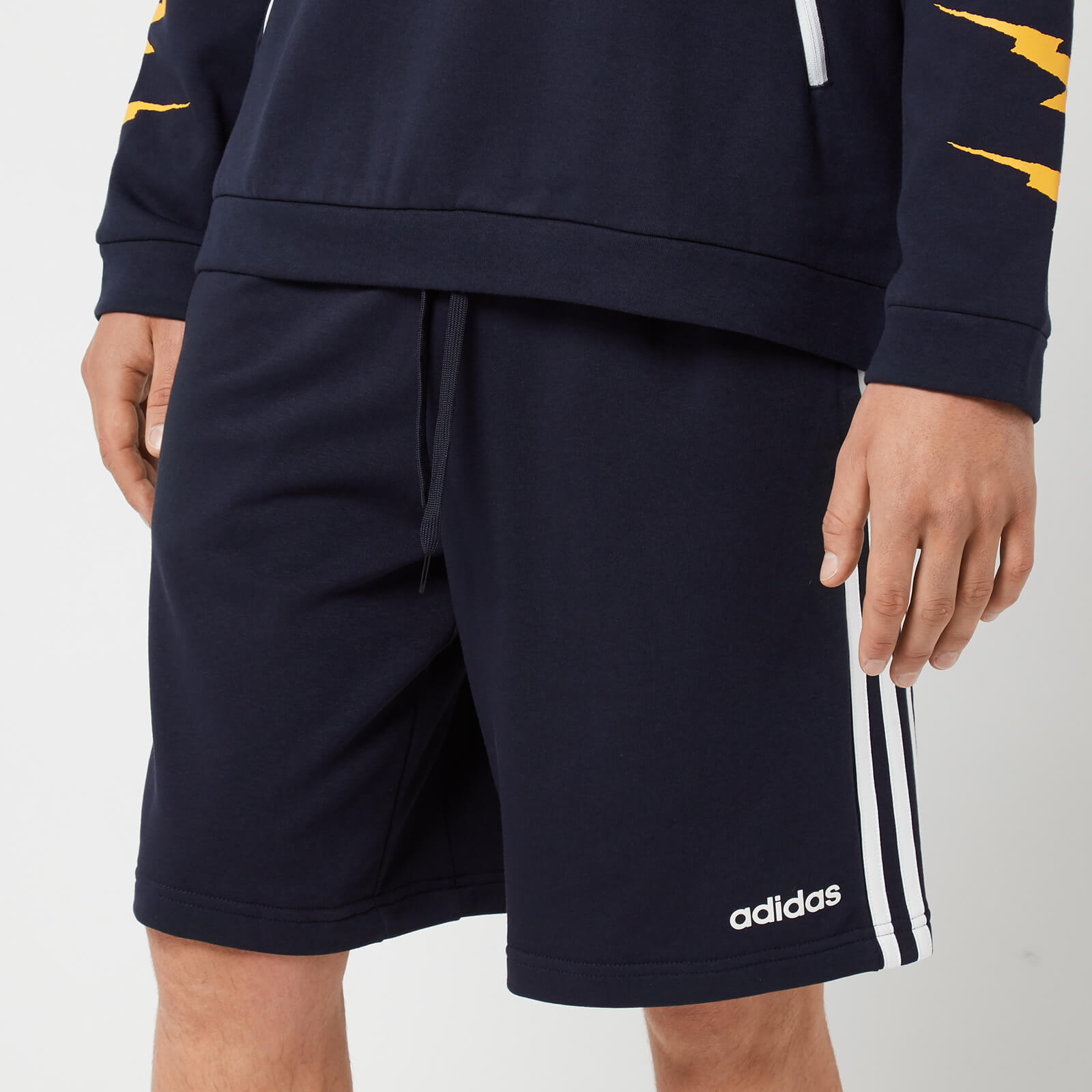 adidas navy fleece shorts