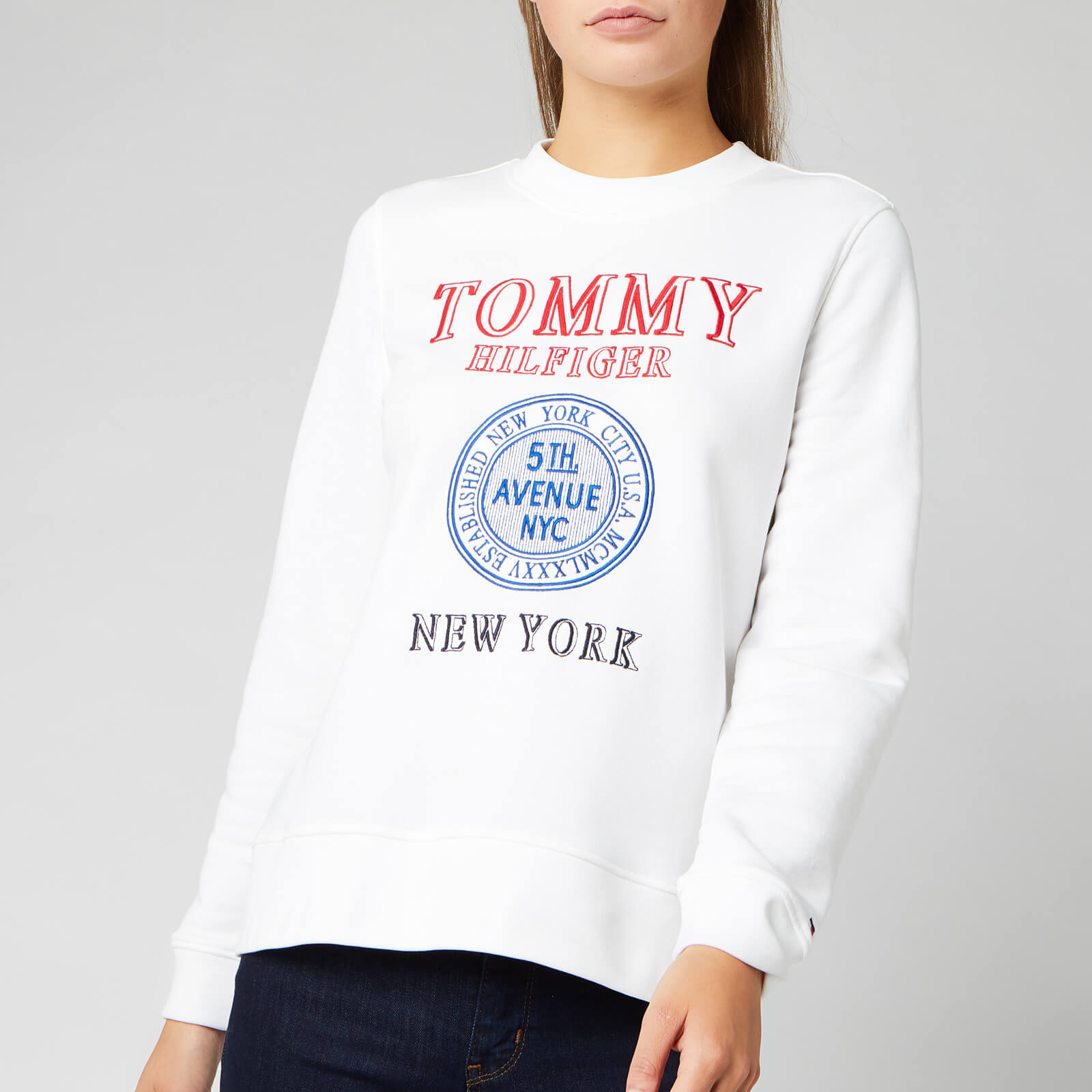 tommy hilfiger women's white sweatshirt