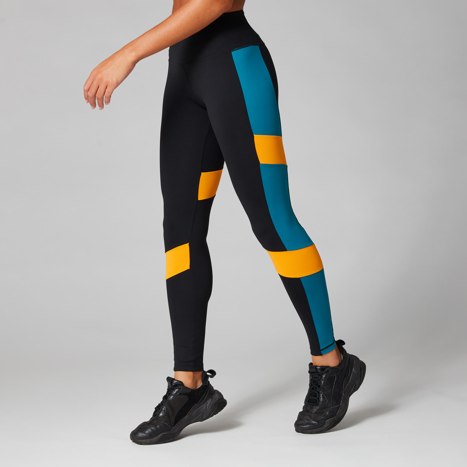 Power Colour Block Leggings | Lagoon 