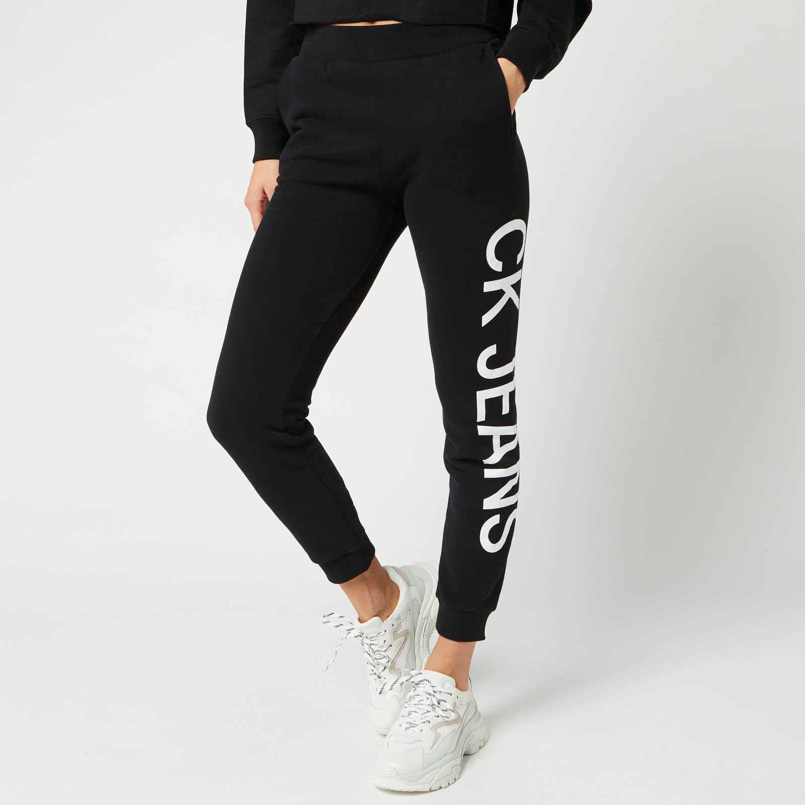 women's calvin klein logo sweatpants