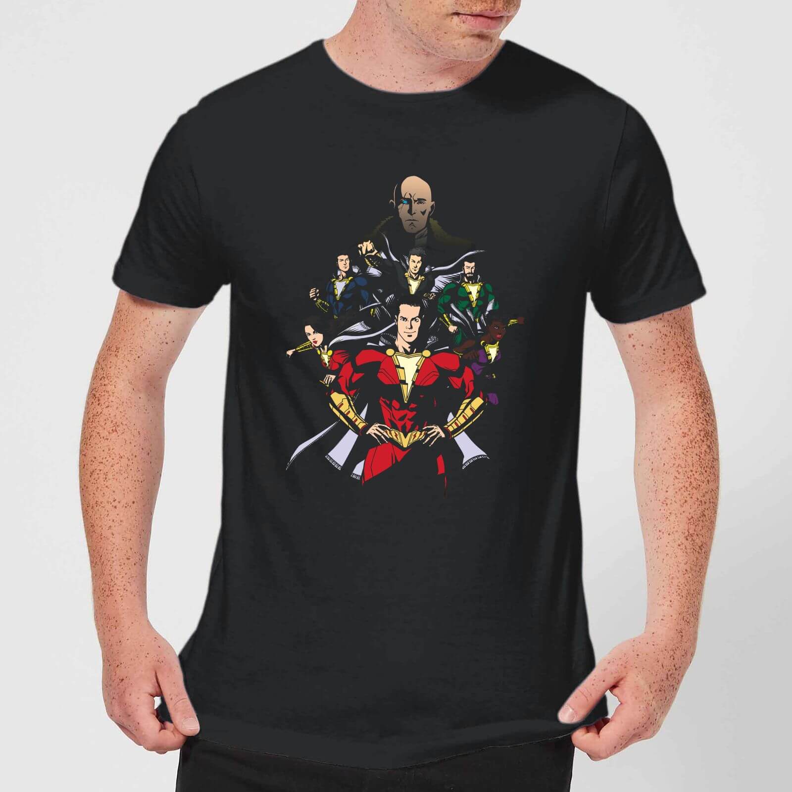Shazam Team Up Men S T Shirt Black Clothing Zavvi Uk Zakari livay, esher endzhel, dzhek dilan greyzer i dr. shazam team up men s t shirt black
