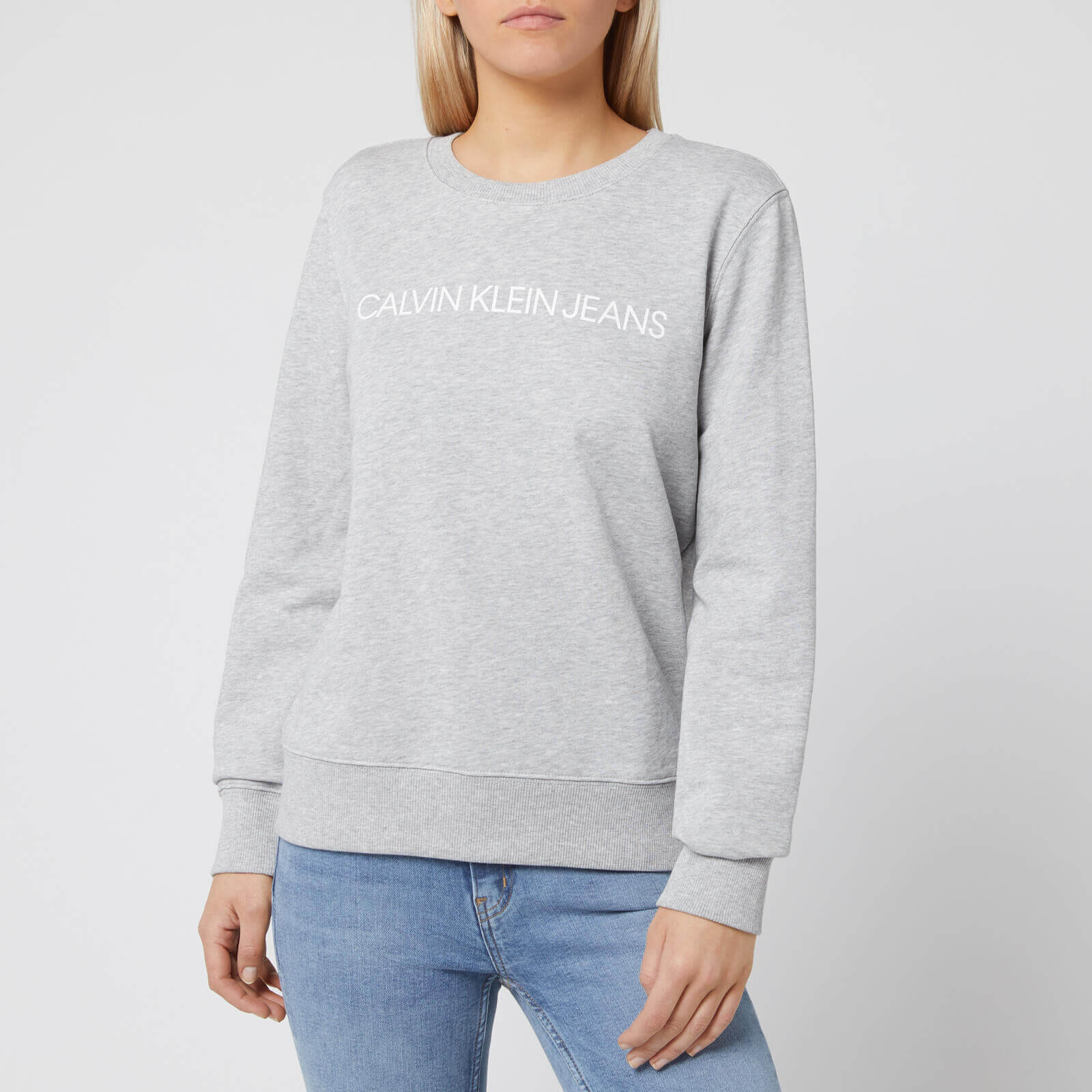 grey calvin klein sweatshirt womens