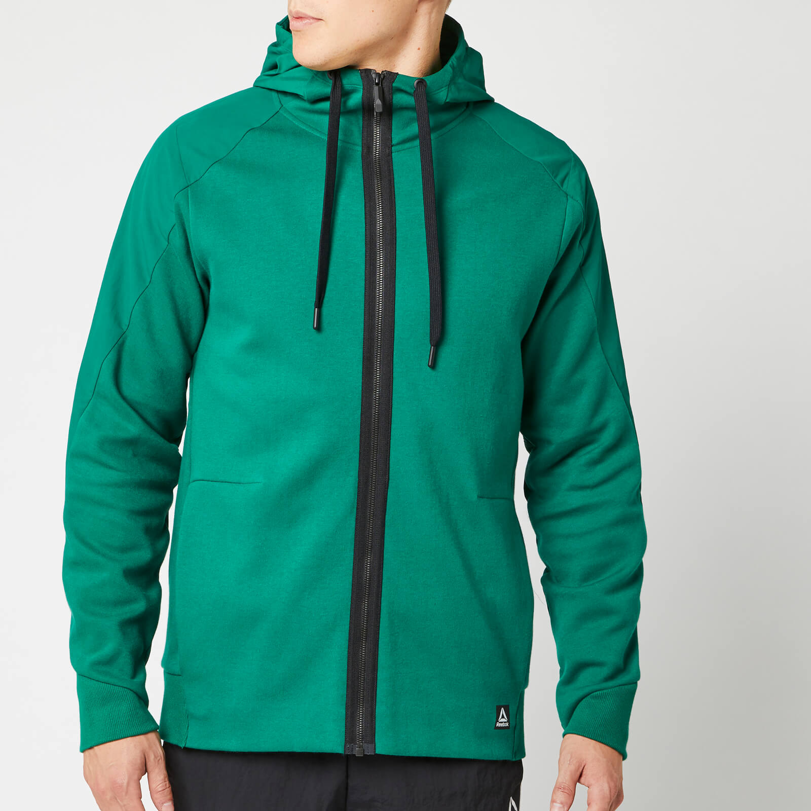 reebok hoodie mens green