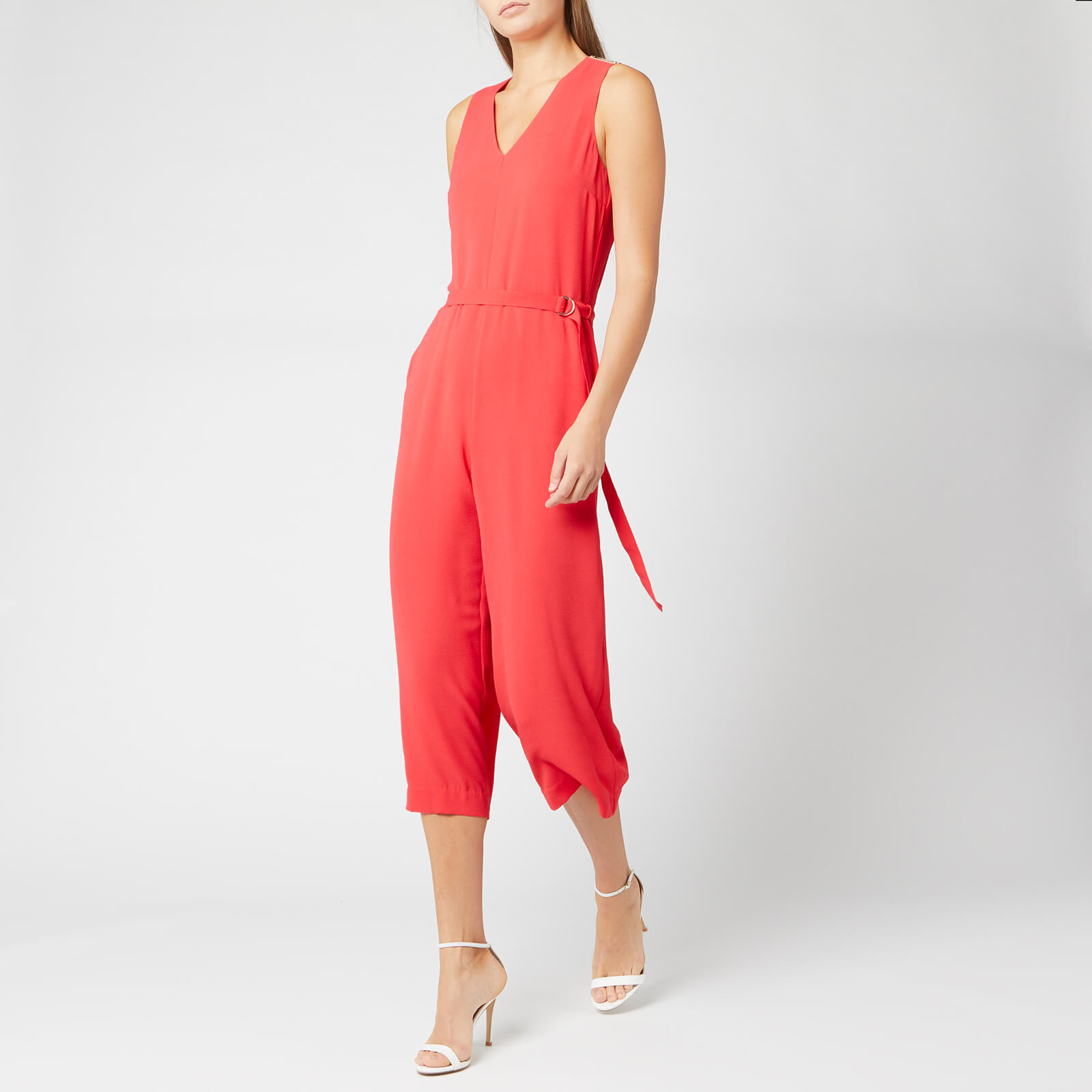 coral color jumpsuit