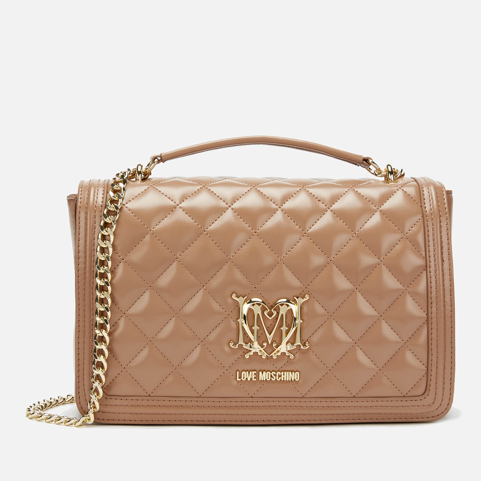 quilted shoulder bag love moschino