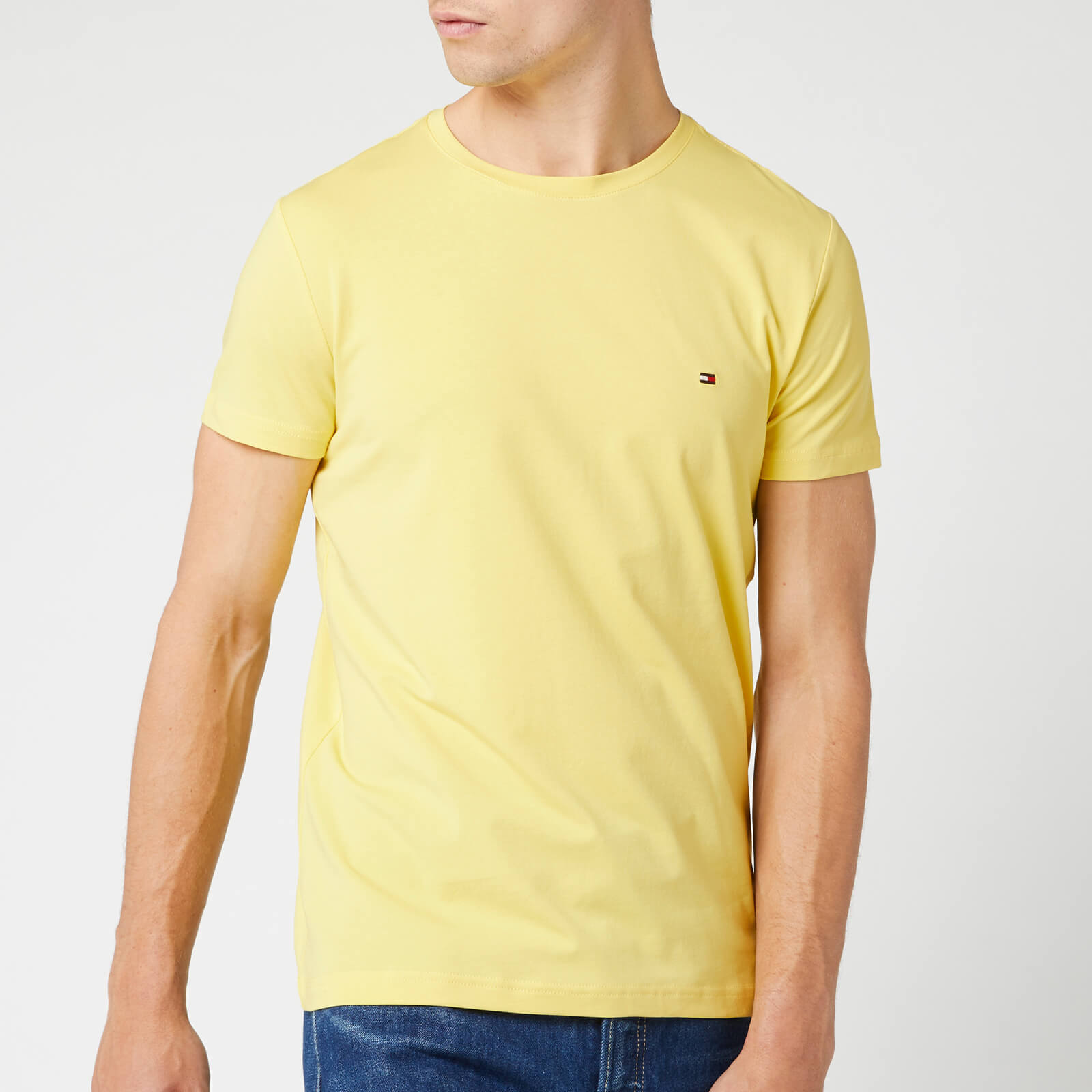 yellow tommy hilfiger t shirt mens