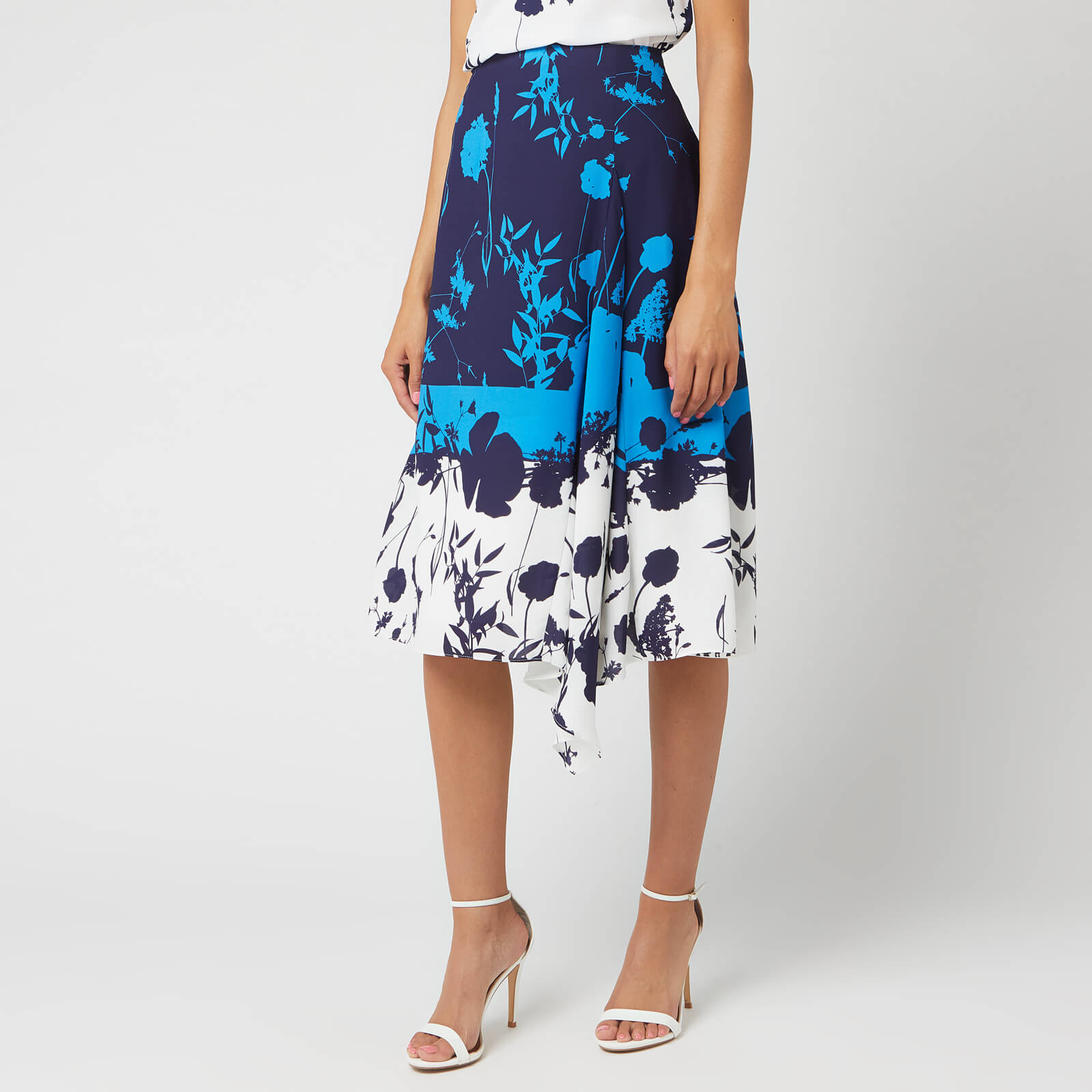 Ted Baker Women S Samanth Bluebell Asymmetric Hem Skirt Dark