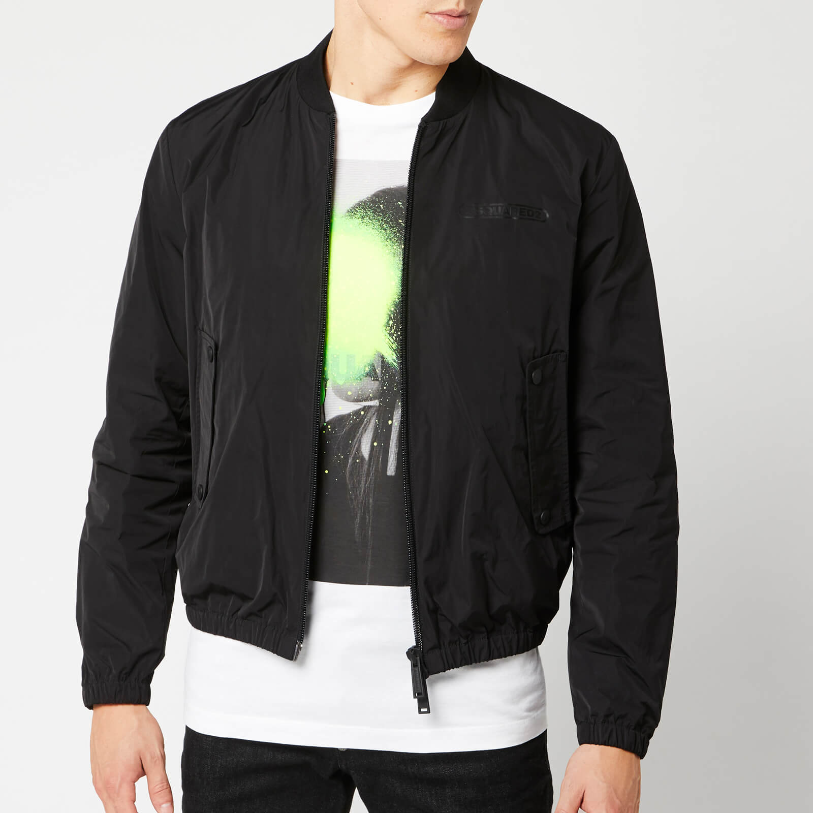 dsquared bomber jacket black