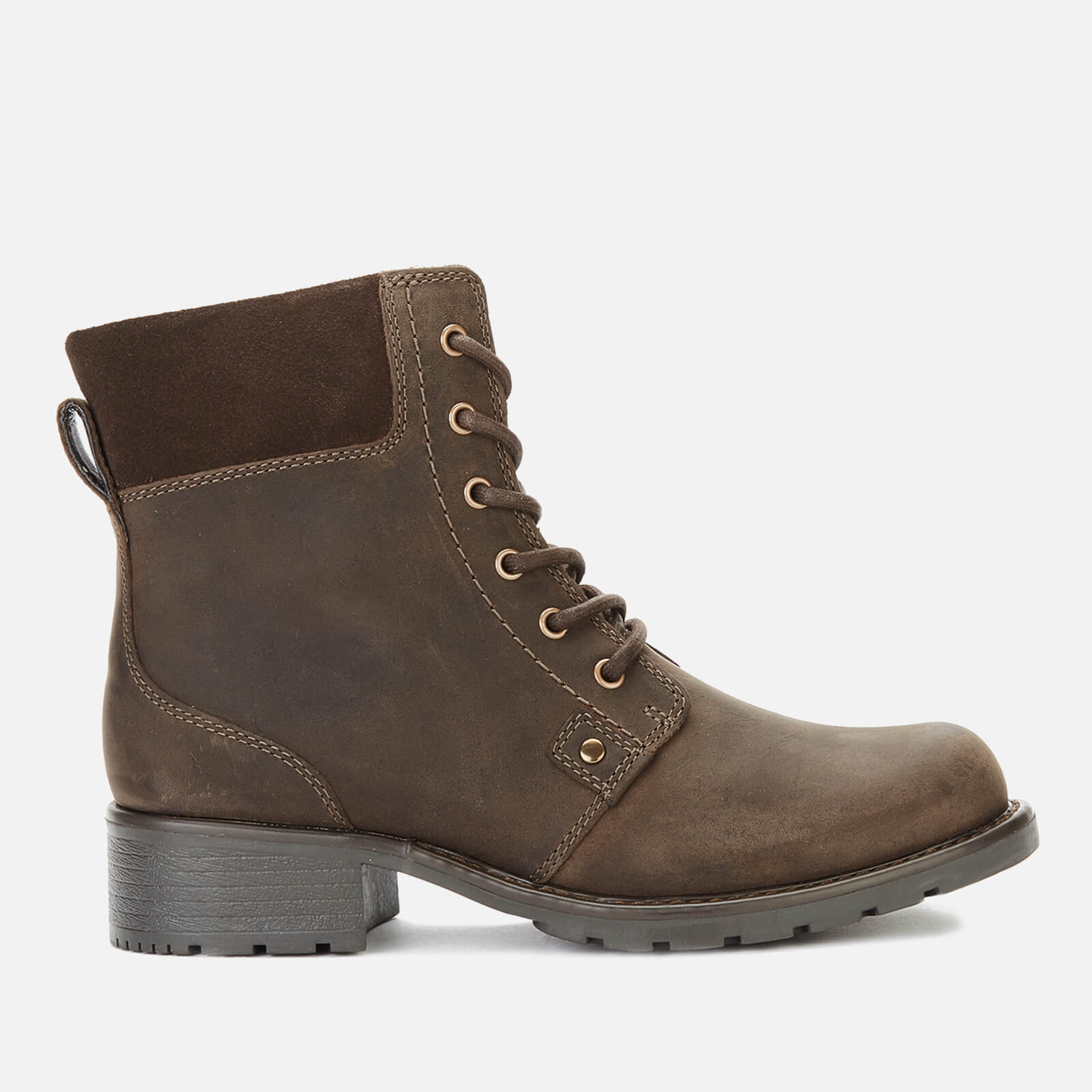 clarks brown lace up boots