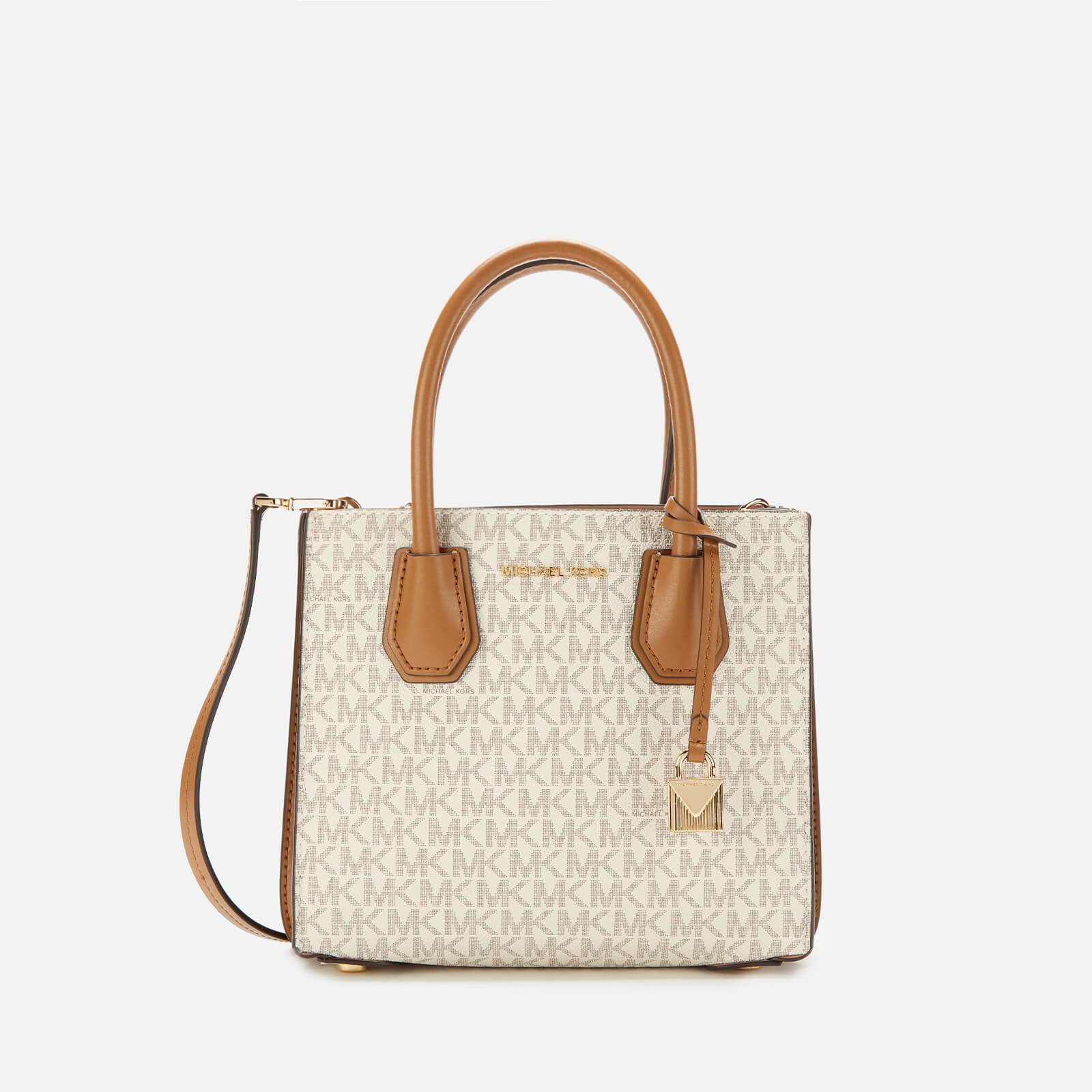 Michael Kors Women S Mercer Medium Acordian Messenger Bag Vanilla
