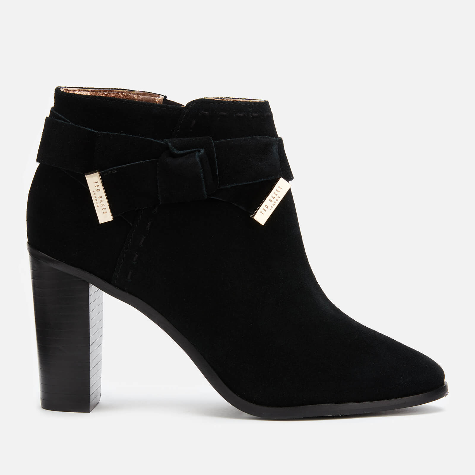 Ted Baker Women's Anaedi Suede Heeled Ankle Boots - Black - UK 4 - Black
