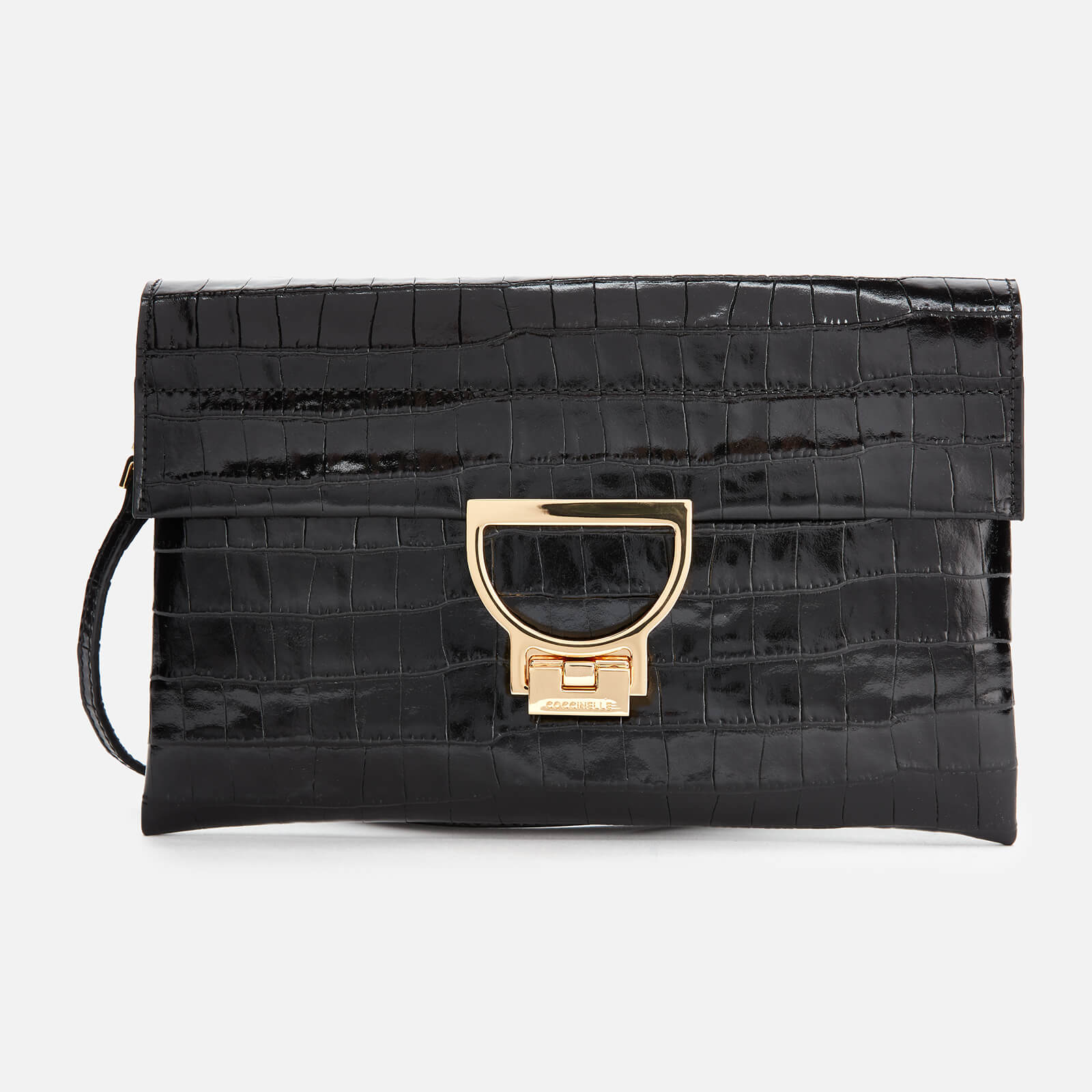Coccinelle Women's Arlettis Croco Clutch Bag - Black