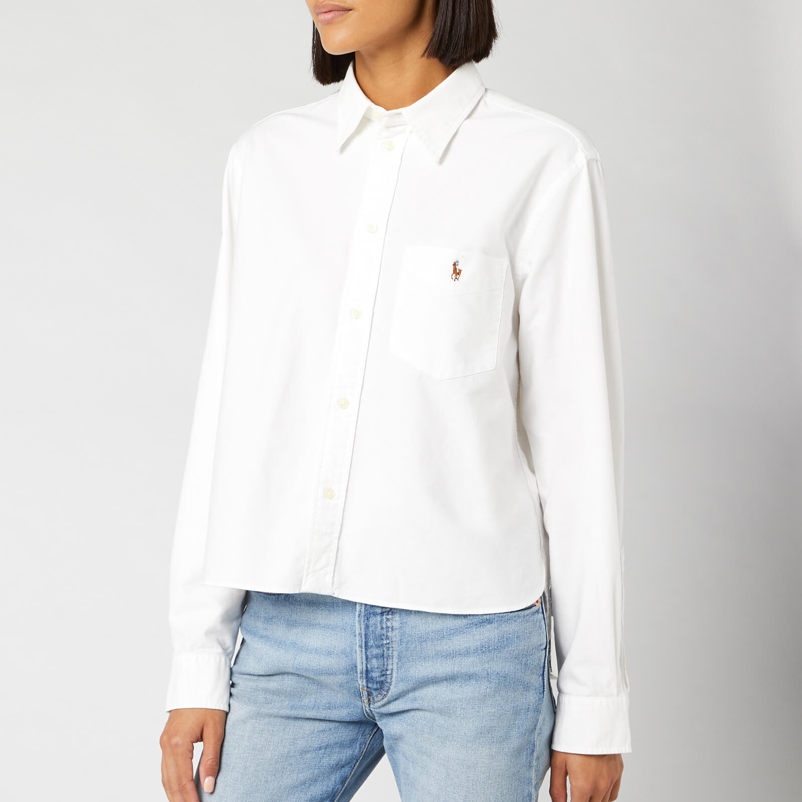 white polo long sleeve womens outfit