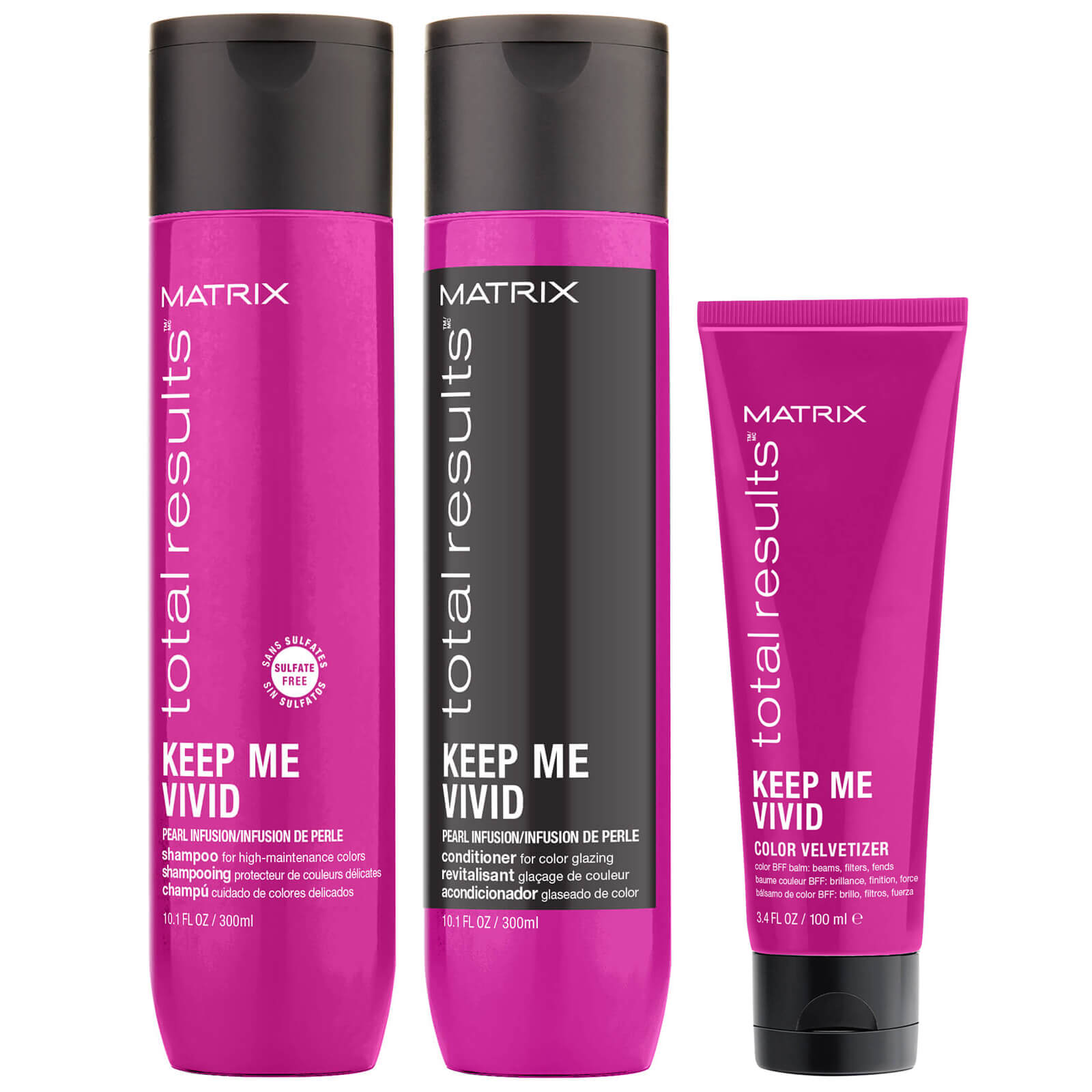 Matrix Keep Me Vivid Shampoo Conditioner And Velvetiser Trio Free Shipping Lookfantastic