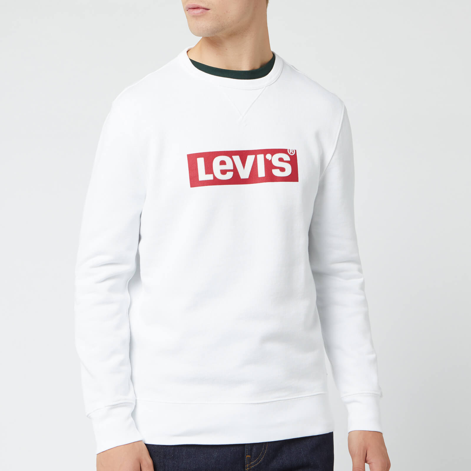 levi white sweater