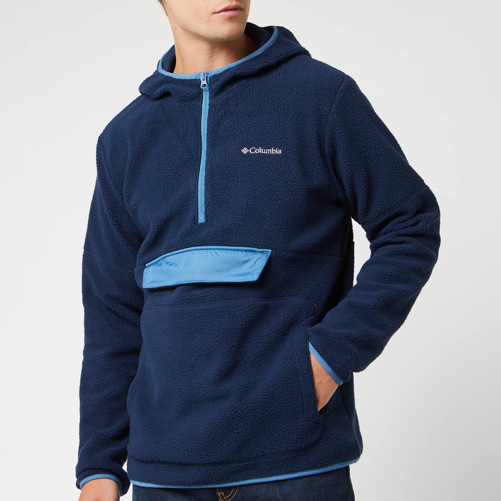 Columbia Men S Rugged Ridge Sherpa Pullover Hoody Collegiate Navy Sports Leisure Thehut Com