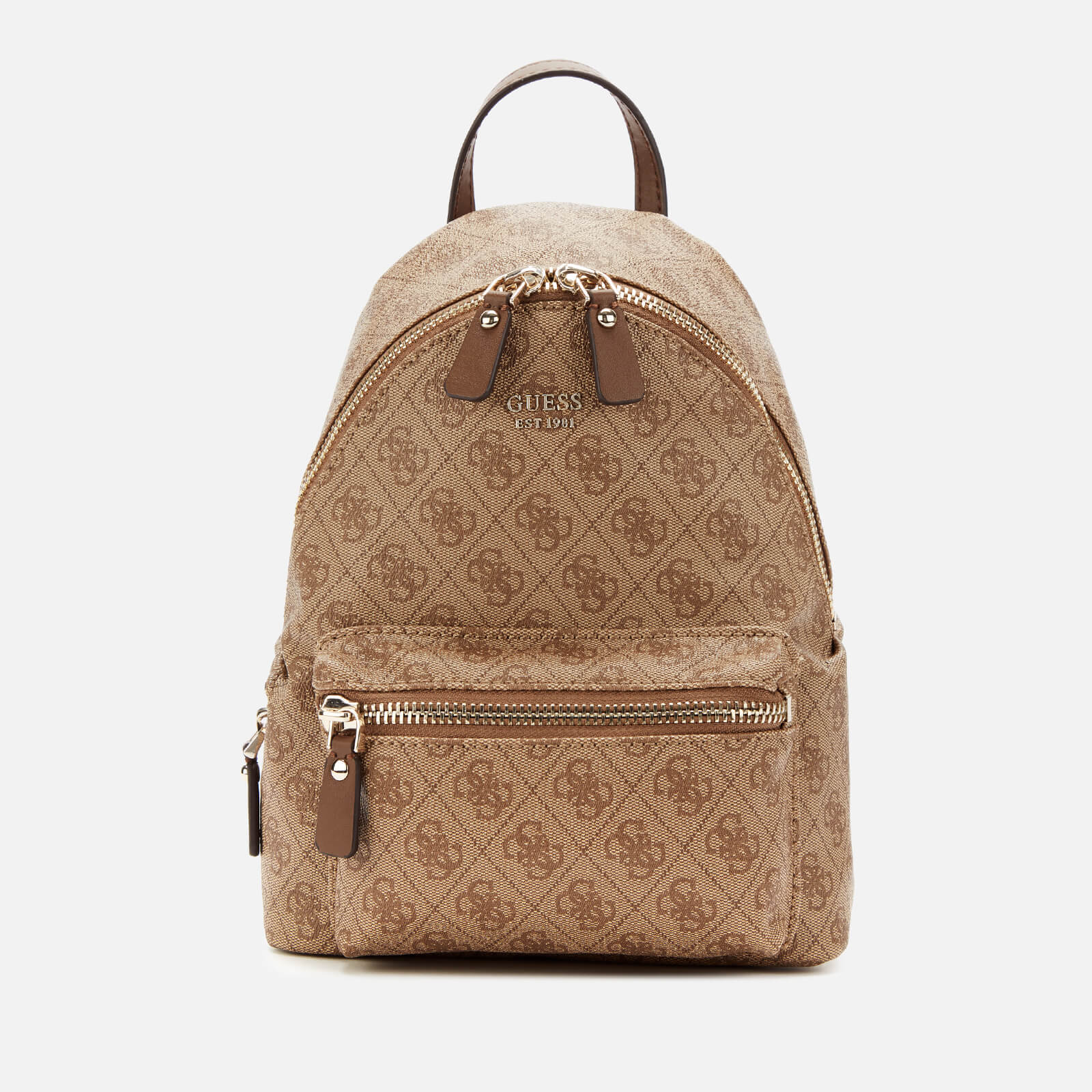 leeza logo print backpack