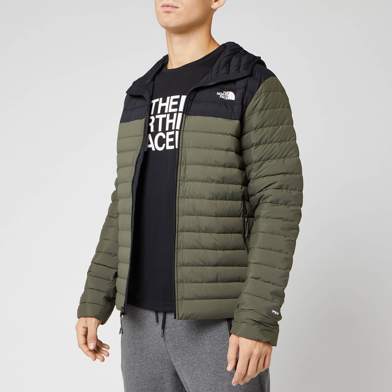 men's stretch down hoodie north face