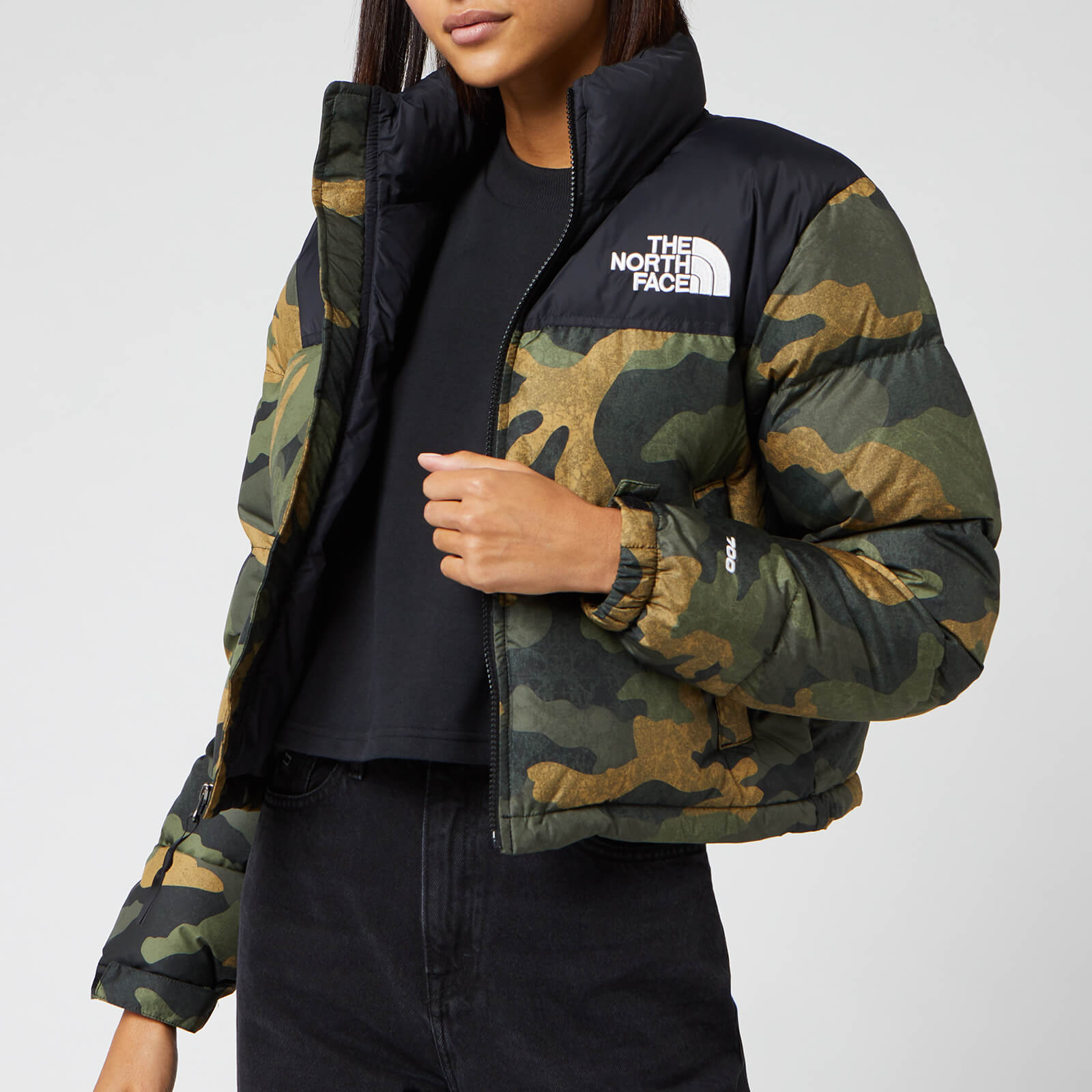 the north face camo jacket womens