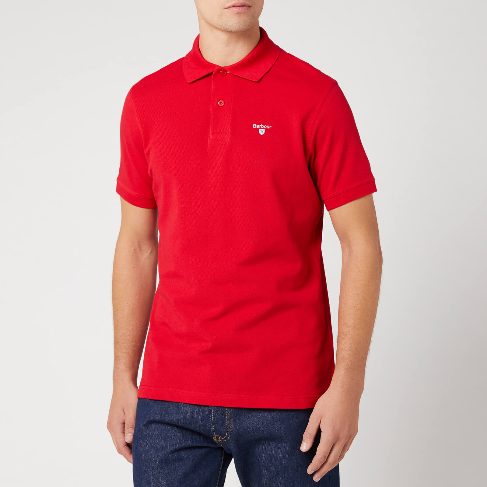 red barbour shirt