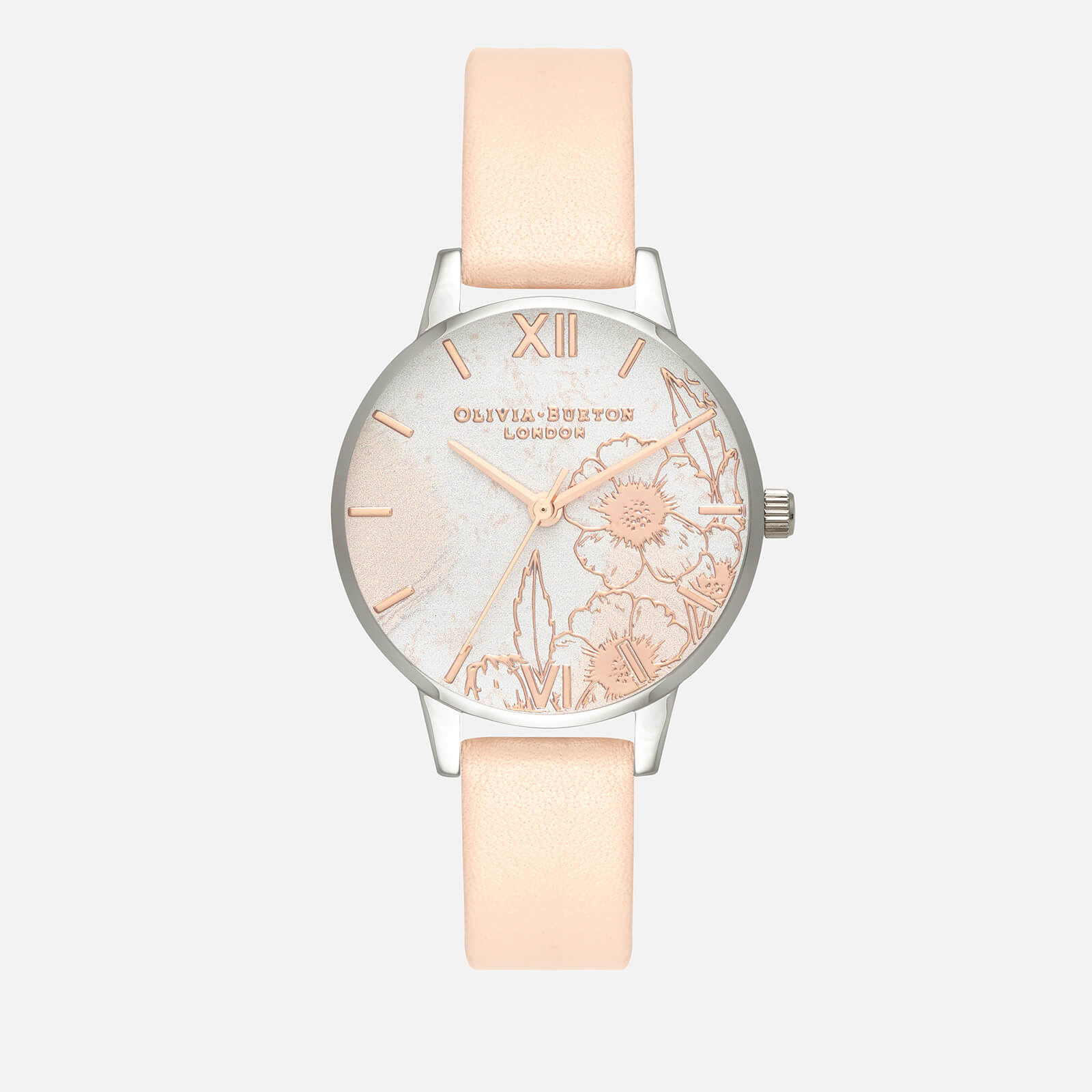 Olivia Burton Women's Abstract Florals Watch - Nude Peach, Rose Gold and Silver