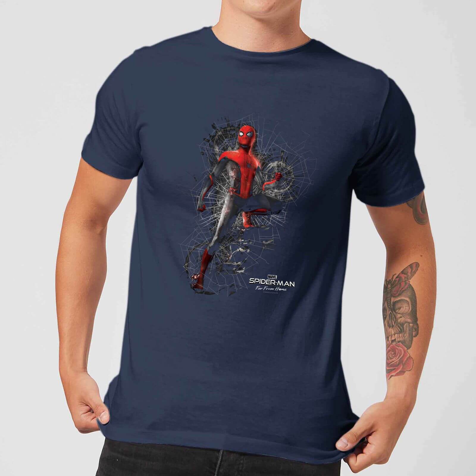Spider-Man Marvel Boys Navy//Gray Graphic Tee Long Sleeve T-Shirt