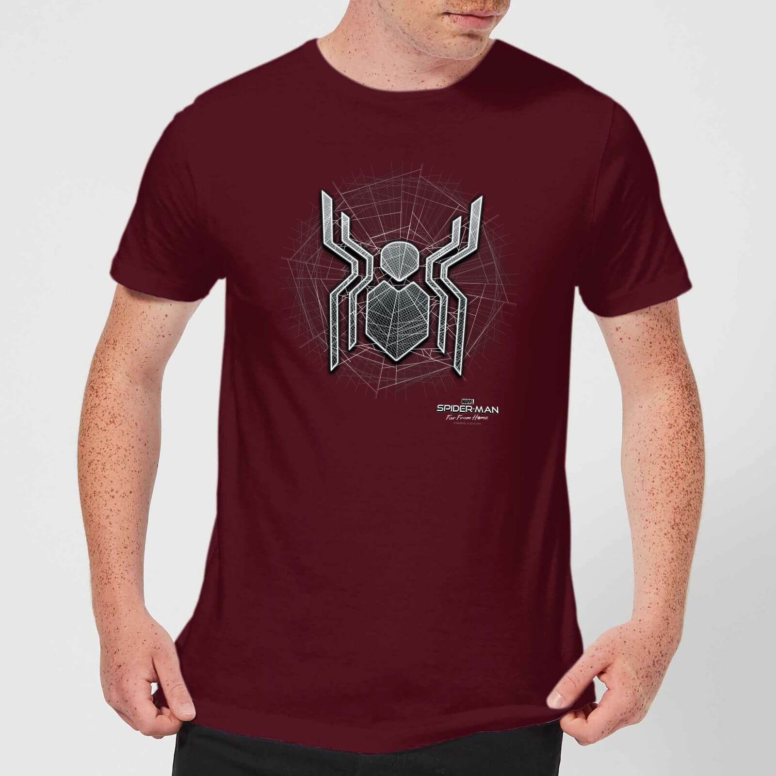 Spider Man Far From Home Web Icon Men S T Shirt Burgundy