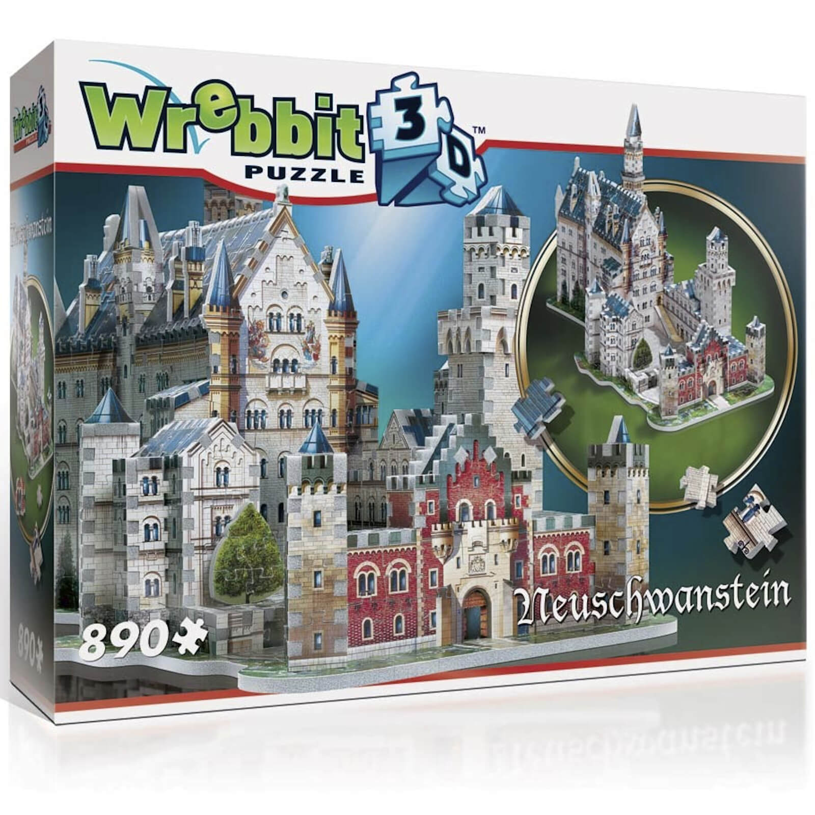 Wrebbit Neuschwanstein Castle 3d Puzzle 890 Pieces Toys Zavvi Uk