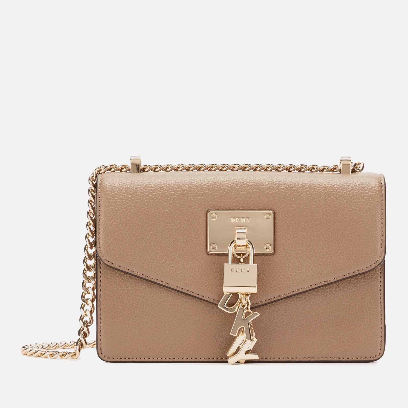 dkny elissa large leather shoulder flap