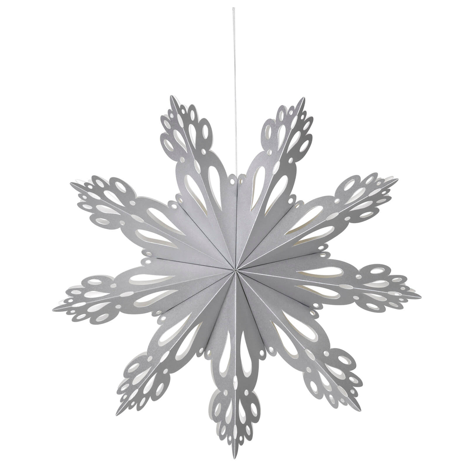 Broste Copenhagen Paper Snowflake Christmas Decoration Medium Silver Homeware Thehut Com