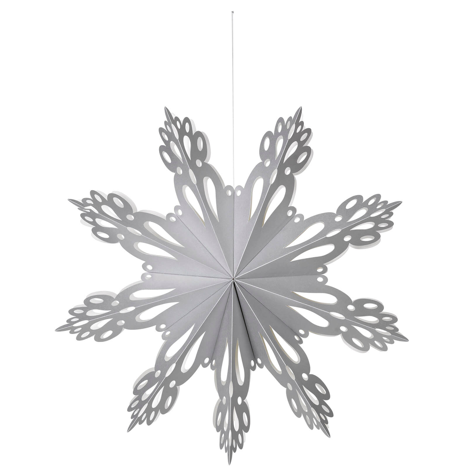 Broste Copenhagen Paper Snowflake Christmas Decoration Large Silver