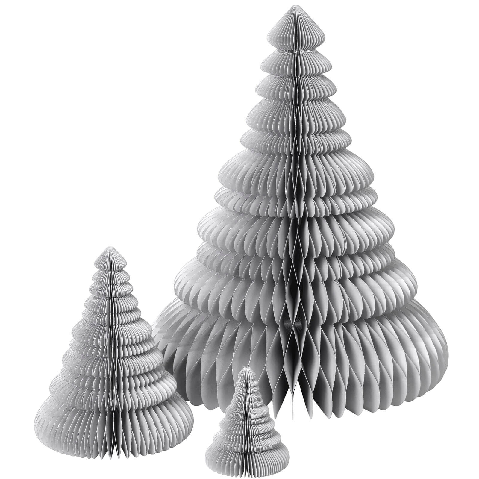 Broste Copenhagen Paper Christmas Tree Decoration Set Of 3 Silver Free Uk Delivery Available