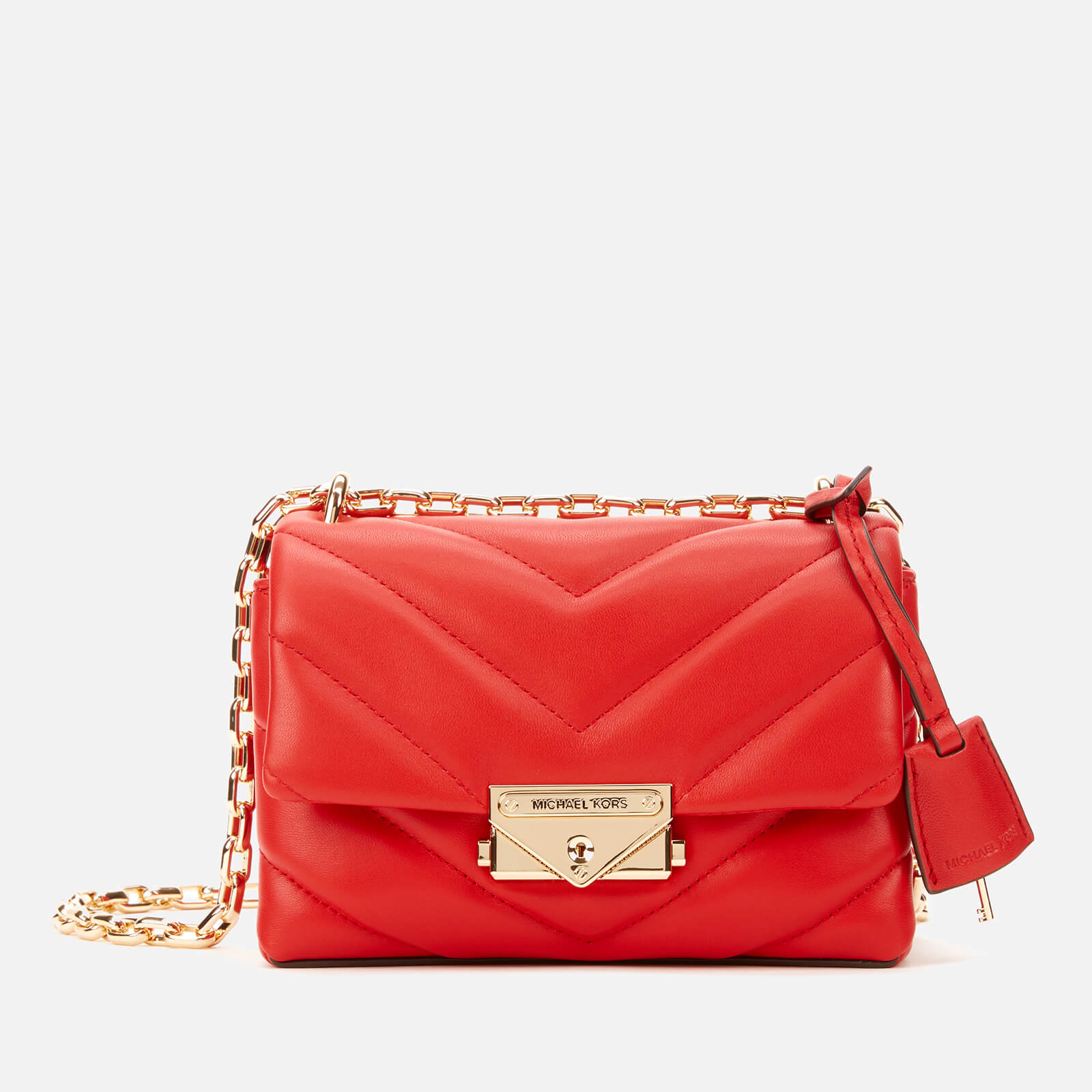 michael kors purse with red straps