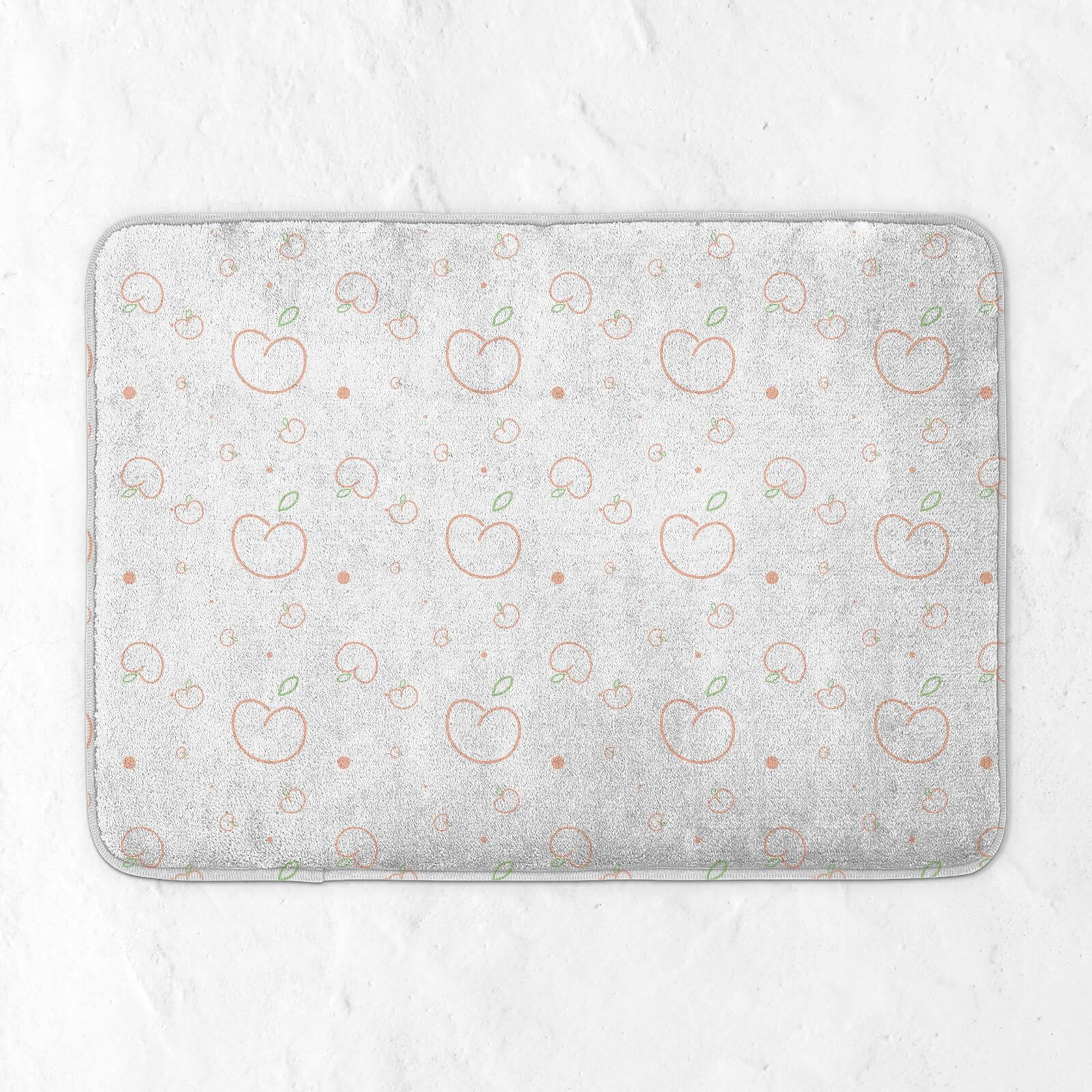 Peach Print Bath Mat Iwoot
