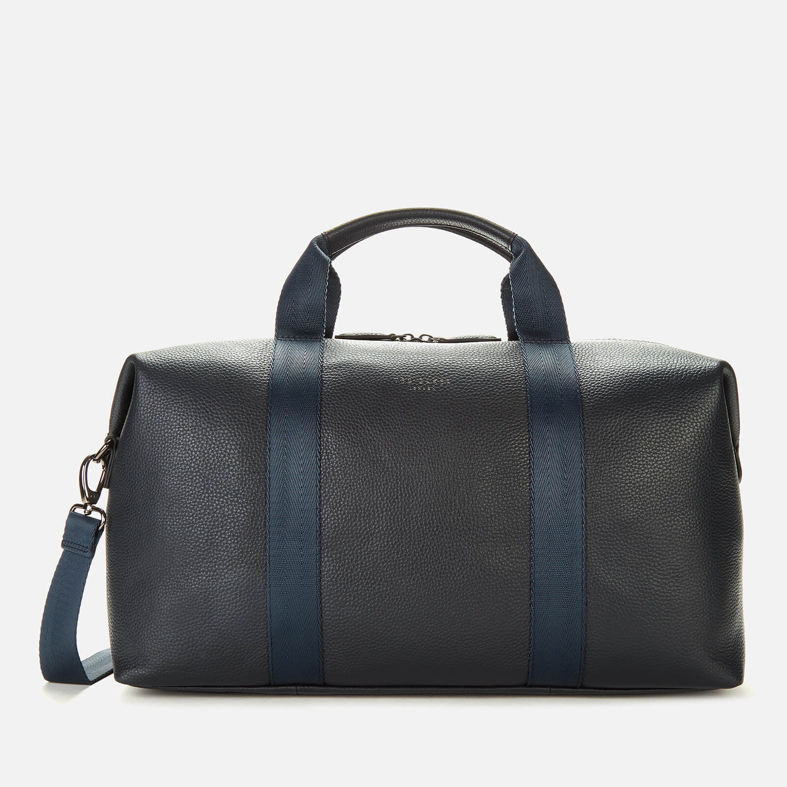 mens black leather holdall