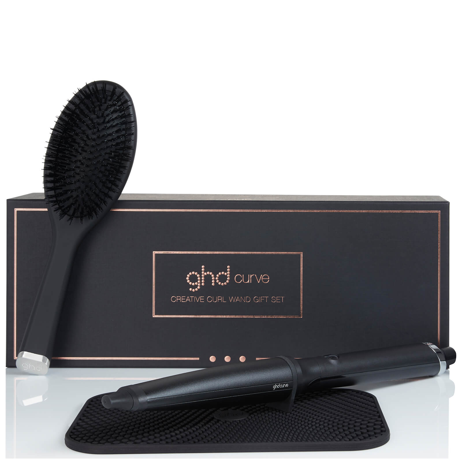 Ghd Creative Curl Wand With Oval Brush Box And Heat Mat Gift Set