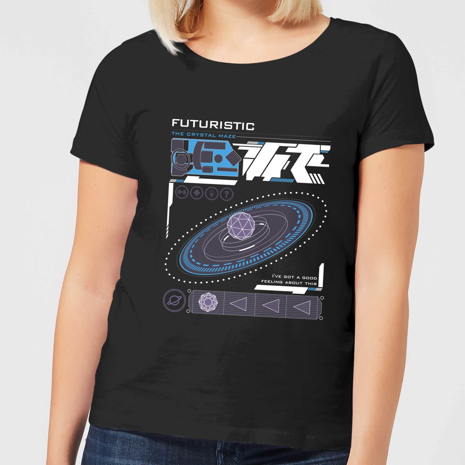 Crystal Maze Futuristic Zone Women S T Shirt Black Clothing Zavvi Uk