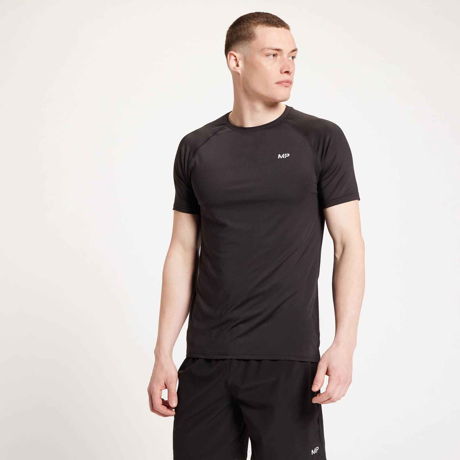 MP Мъжки основни дрехи Спортна тениска - черна - XS