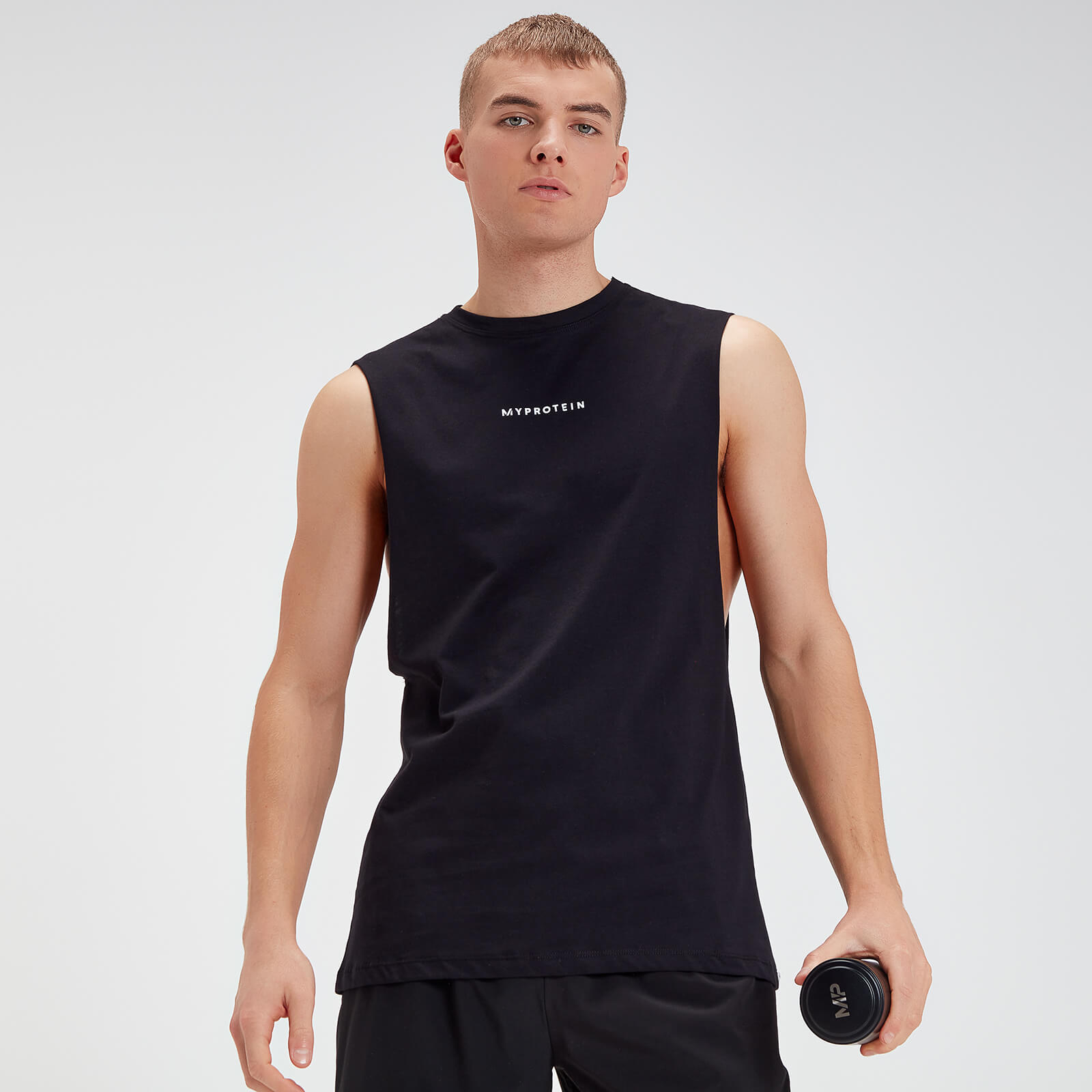 เสื้อกล้ามผู้ชาย รุ่น Original Drop Armhole - สีดำ - XS