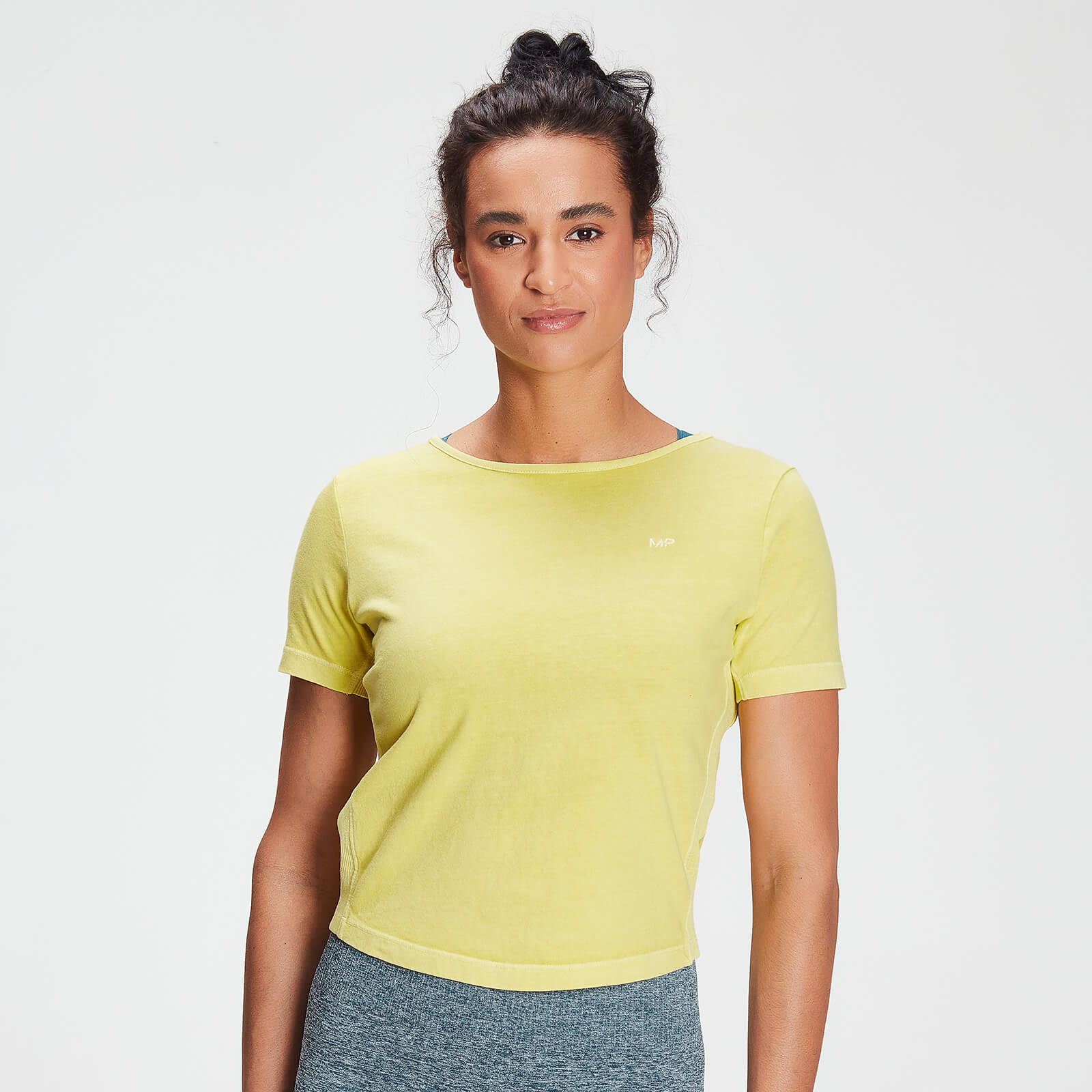 MP Women's Training Washed Tie Back T-shirt - Washed Yellow