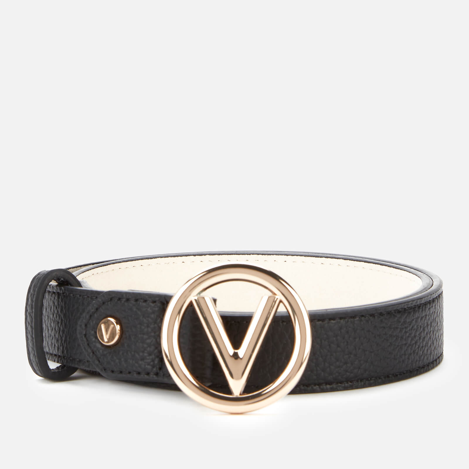 valentino by mario valentino round buckle belt