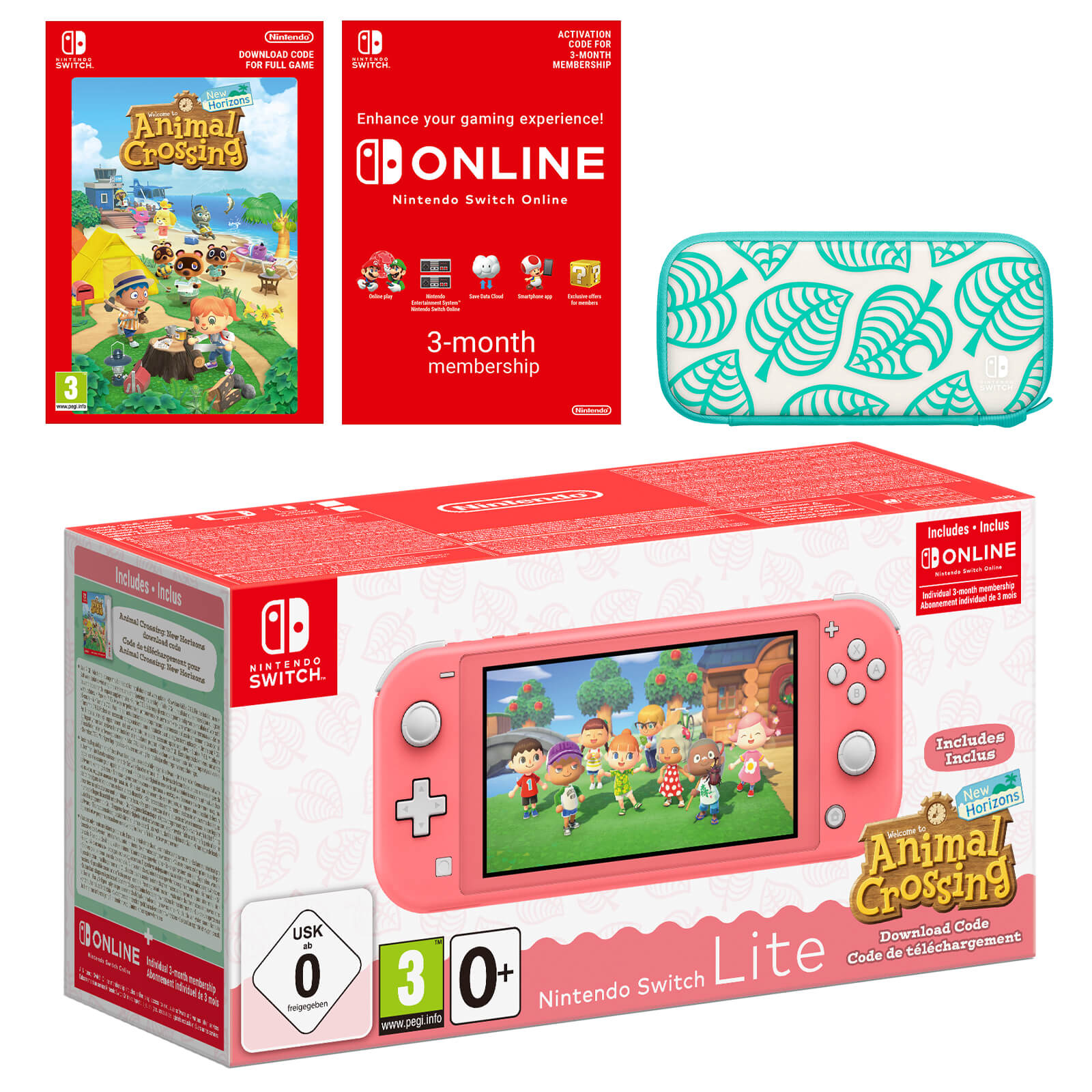 Nintendo Switch Lite Coral Animal Crossing New Horizons Nintendo Switch Online 3 Months Pack Nintendo Official Uk Store